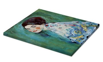 Posterlounge Leinwandbild Gustav Klimt, Porträt einer Dame, Wohnzimmer Malerei