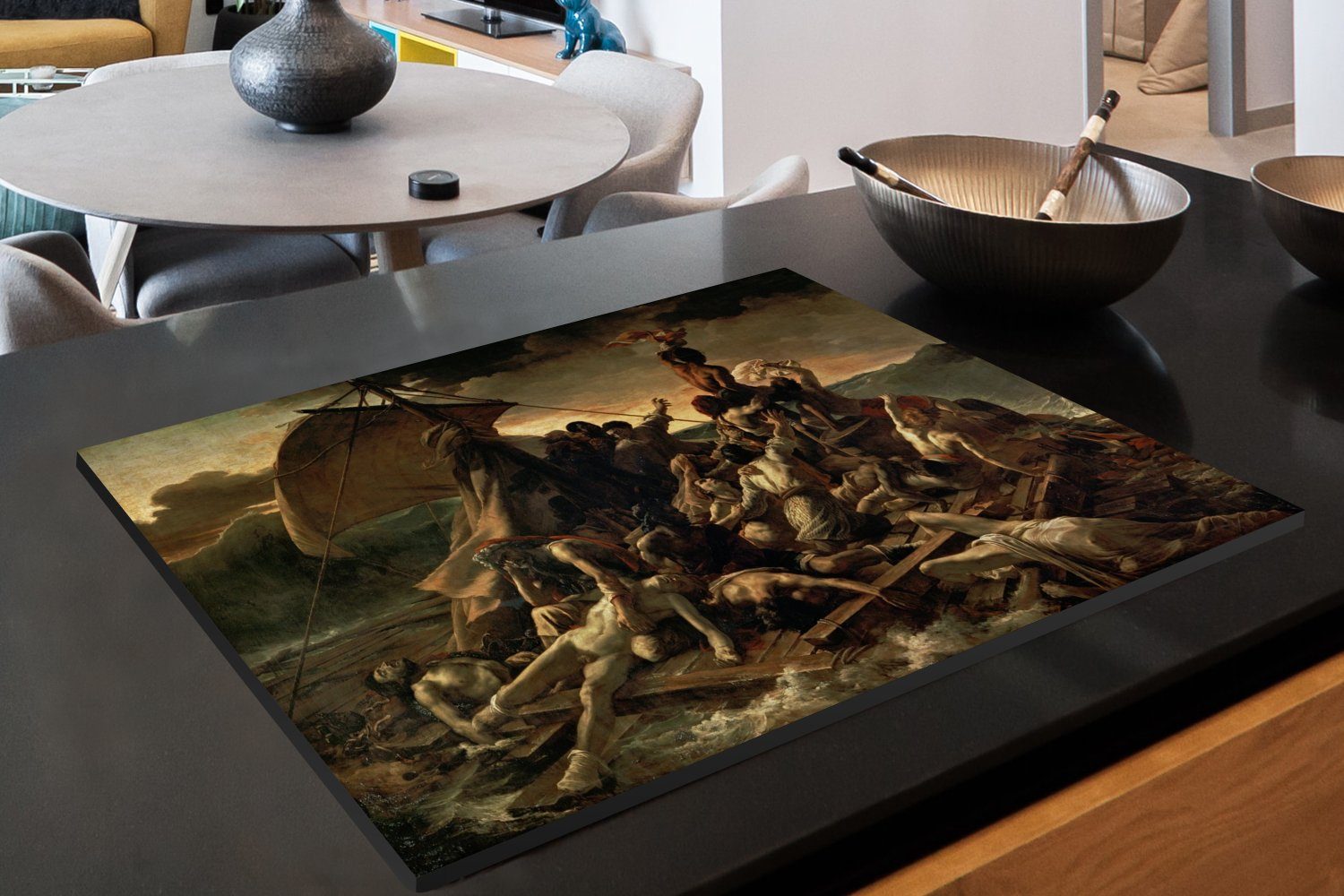 81x52 Induktionskochfeld Medusa Floß MuchoWow Gemälde (1 für die Gericault, küche, Herdblende-/Abdeckplatte Schutz cm, von Ceranfeldabdeckung Das tlg), Vinyl, Theodore - der