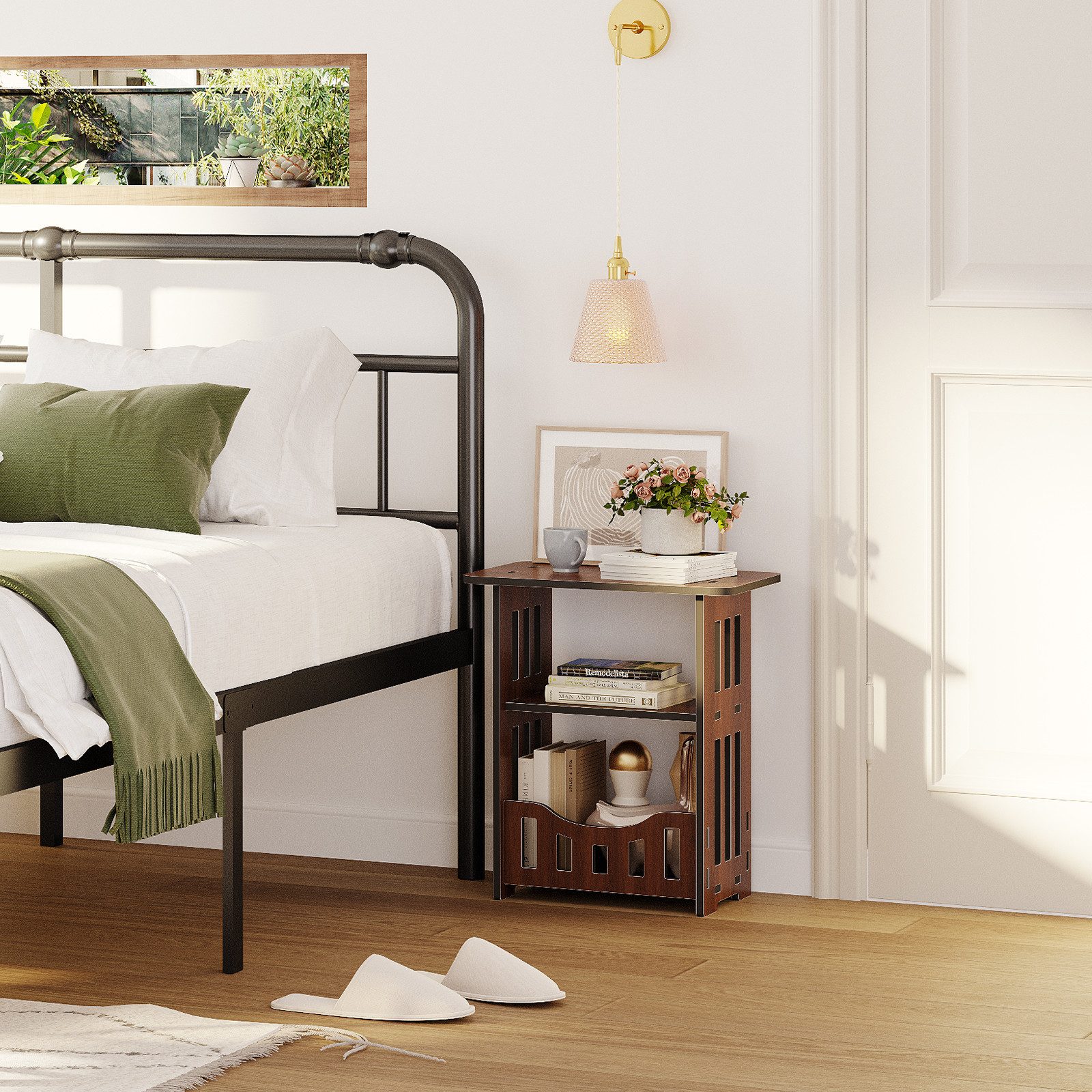 NAIMP Beistelltisch Nachttisch, kleiner Couchtisch, Sofatisch für Wohnzimme günstig online kaufen