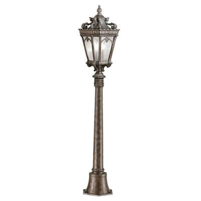 Licht-Erlebnisse Außen-Stehlampe AMELIA, ohne Leuchtmittel, Kleine Straßenlaterne H:110cm verziert Antik