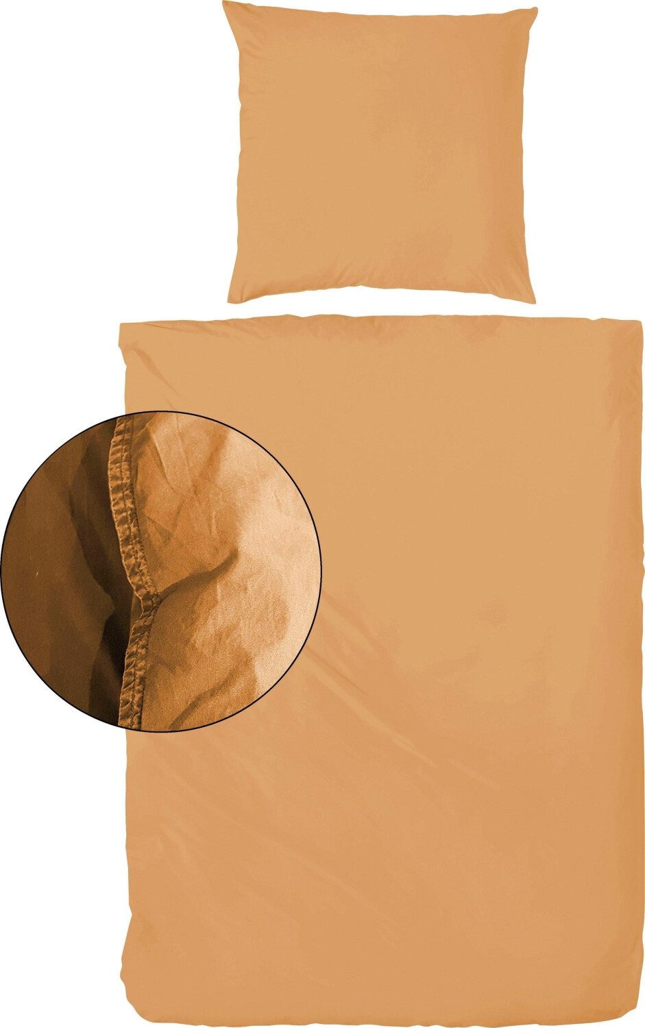 H.G. Hahn Haustextilien Bettwäsche Unifarbene Renforce-Bettwäsche stonewashed H.G. Hahn 123061, Baumwolle, 100% Baumwolle