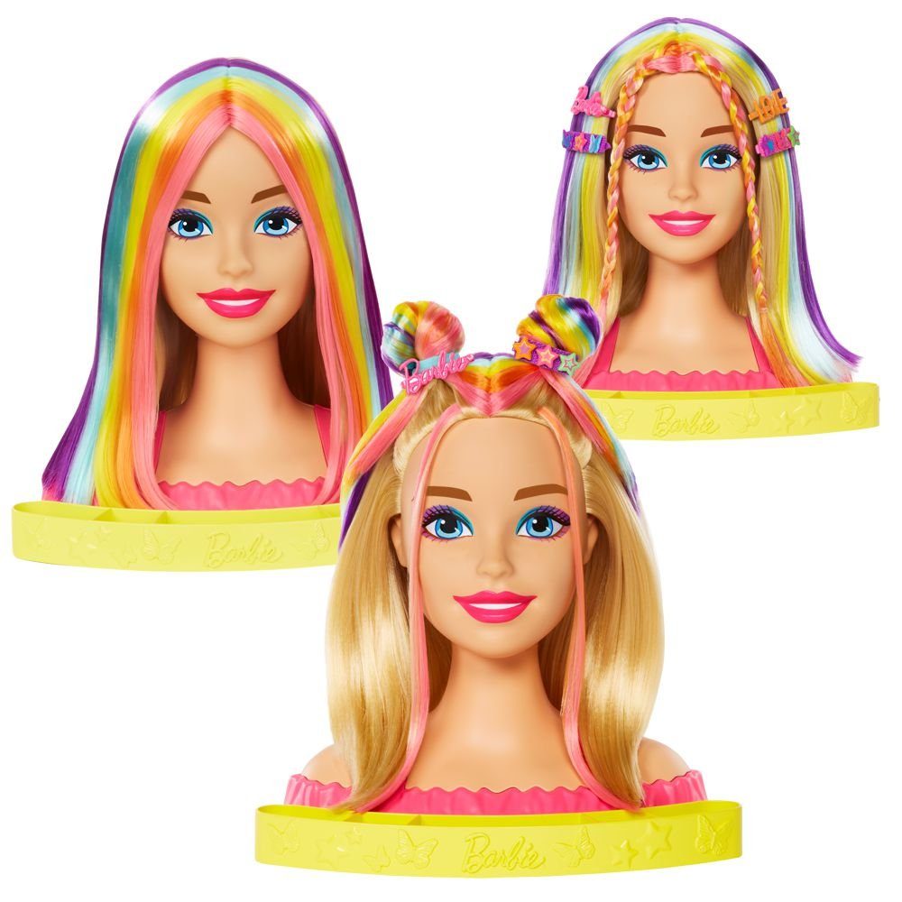 Barbie Anziehpuppe Deluxe Styling-Kopf blond Barbie Totally Hair Mattel Fri günstig online kaufen