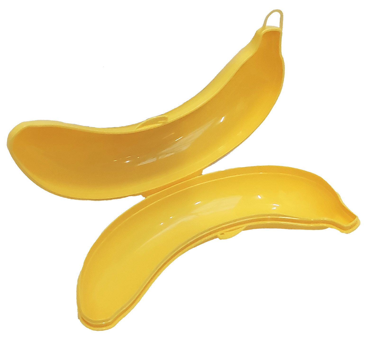 Koopman Lunchbox Bananenbox Gelb 22 cm, Kunststoff, (Stück, 1-tlg., Packung), Bananenbox, Obstdose, Bananendose, Obstbox, Aufbewahrung