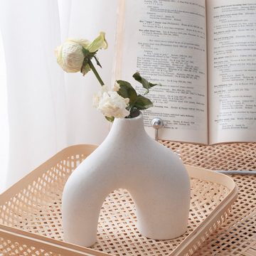 DAKYAM Dekovase Hochwertige Keramik Vase, Keramikvase 2er-Set (2 St)