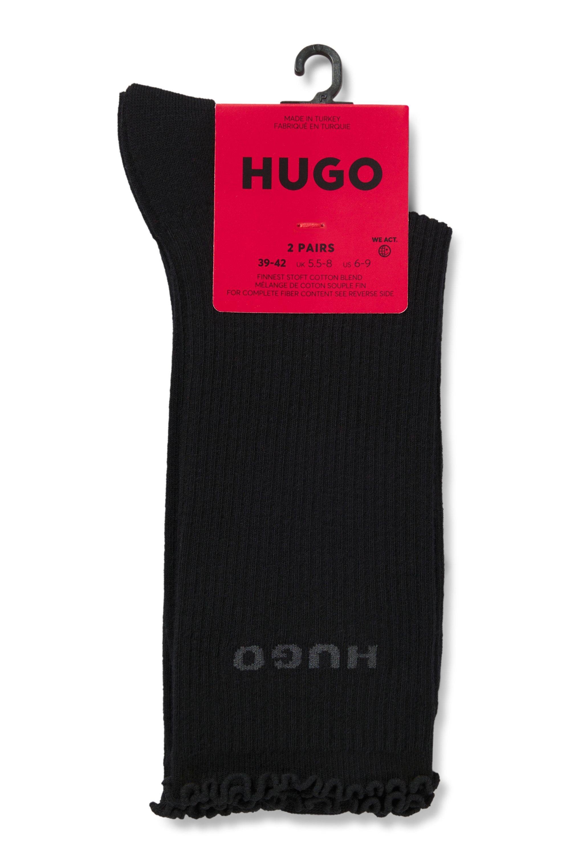 HUGO Basicsocken 2P RS LETTUCE CC W (2-Paar) Bund leicht gekräuselt – Bild 5 von 5