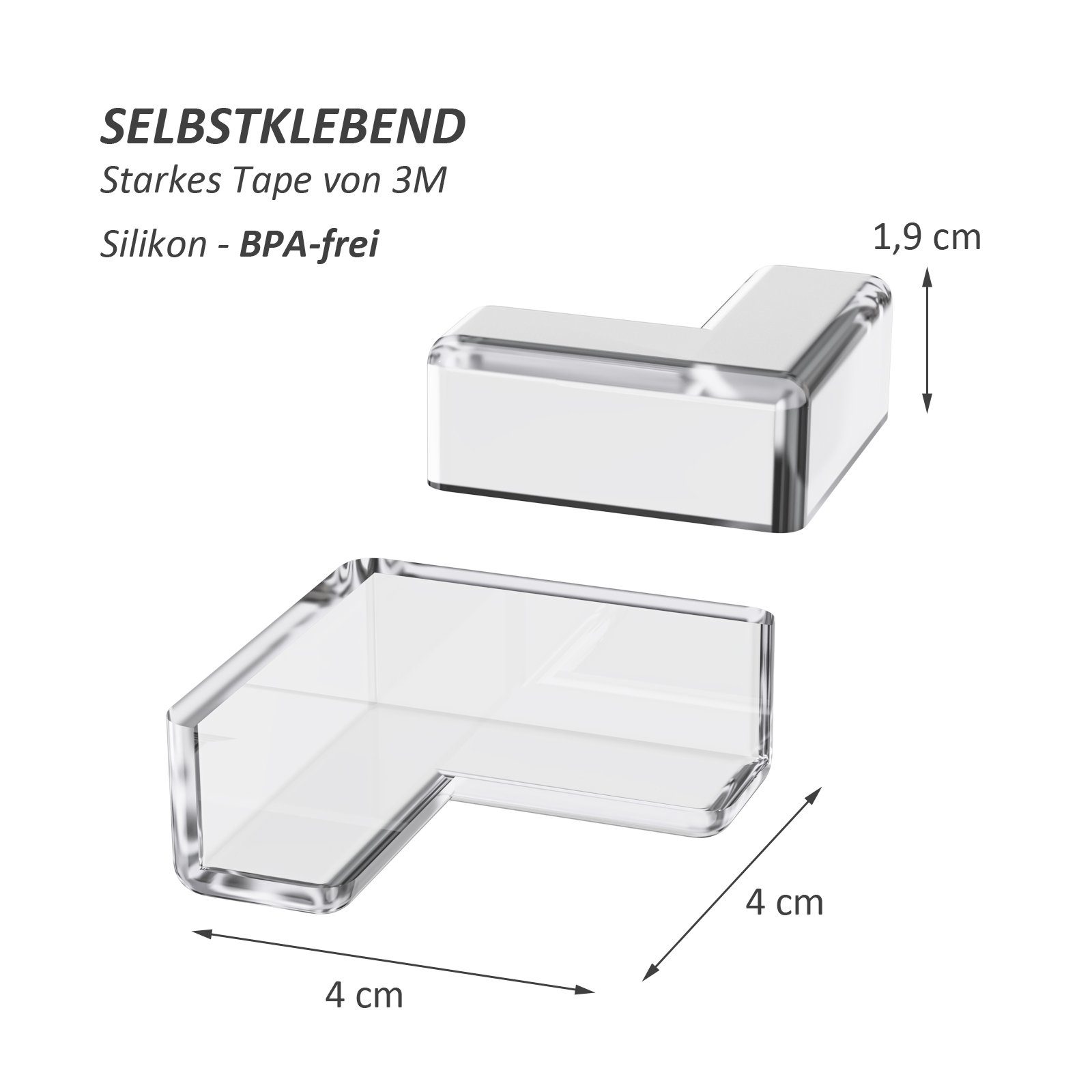 Wellgro Kindersicherung Kantenschutz eckig - Silikon Eckenschutz – Bild 4 von 5