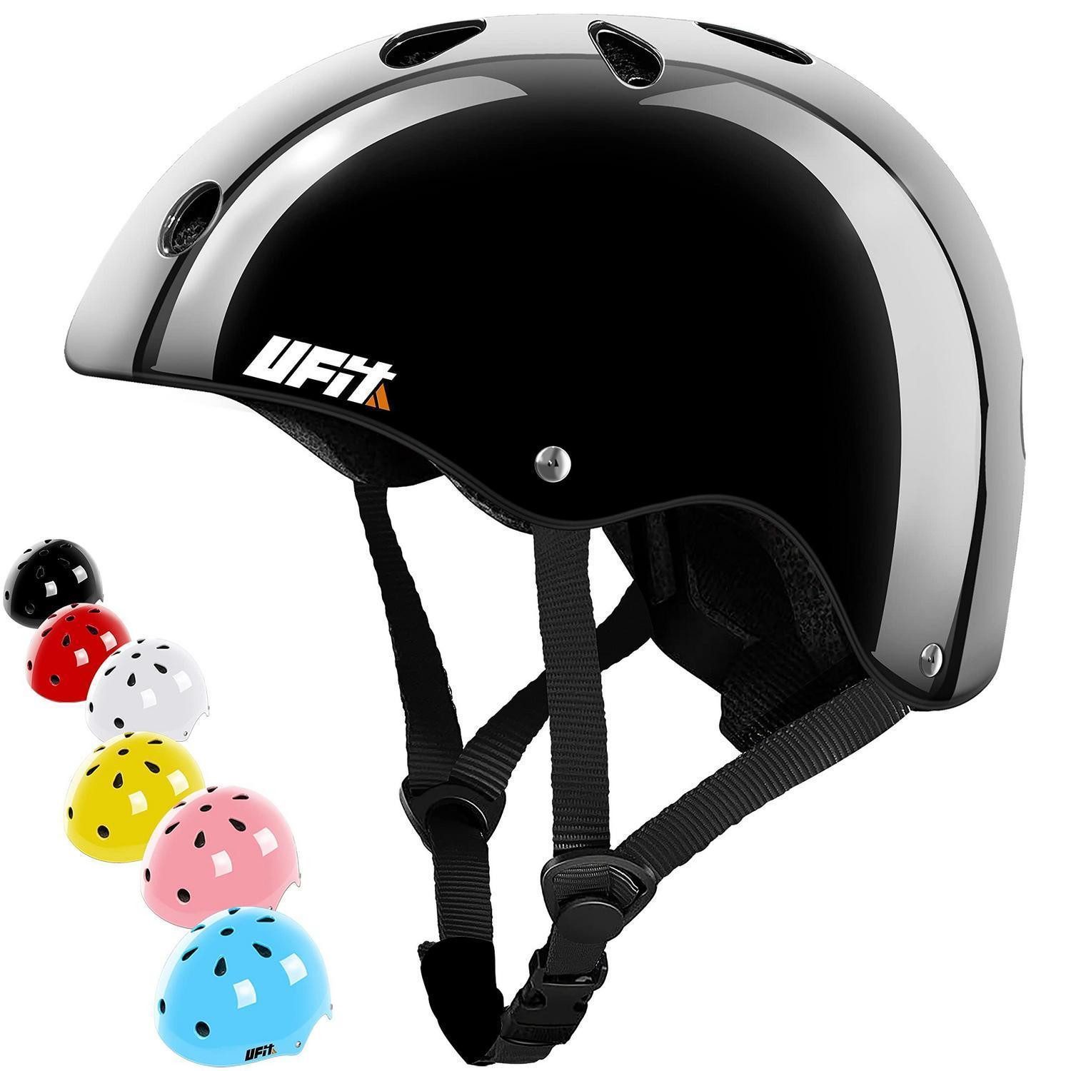 LuxusKollektion Kinderhelm Kinder Helm Fahrrad Skateboard Verstellbar Schwarz M