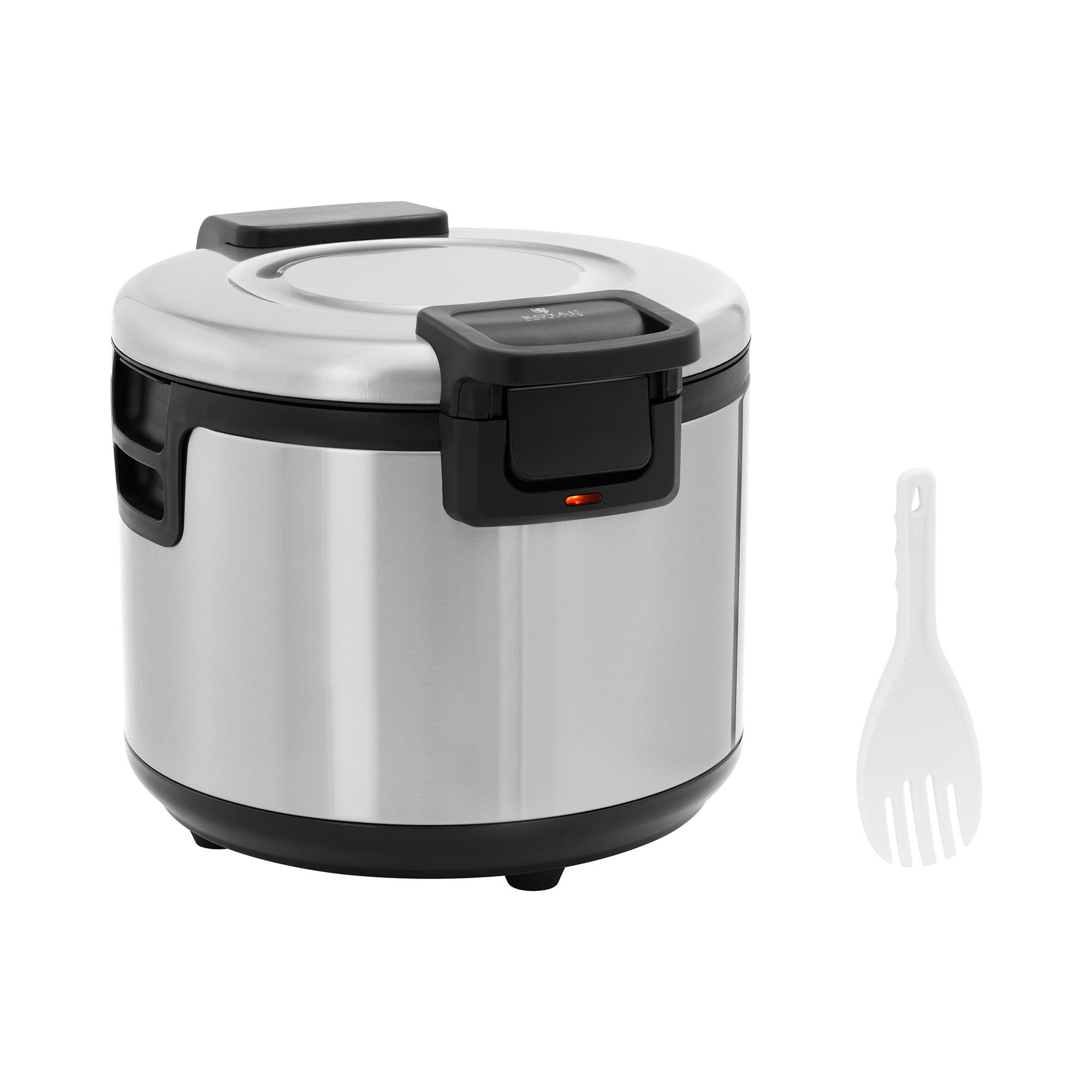 Royal Catering Reiskocher Gastro Reiswärmer Edelstahl 26 L + Reislöffel, 110 W
