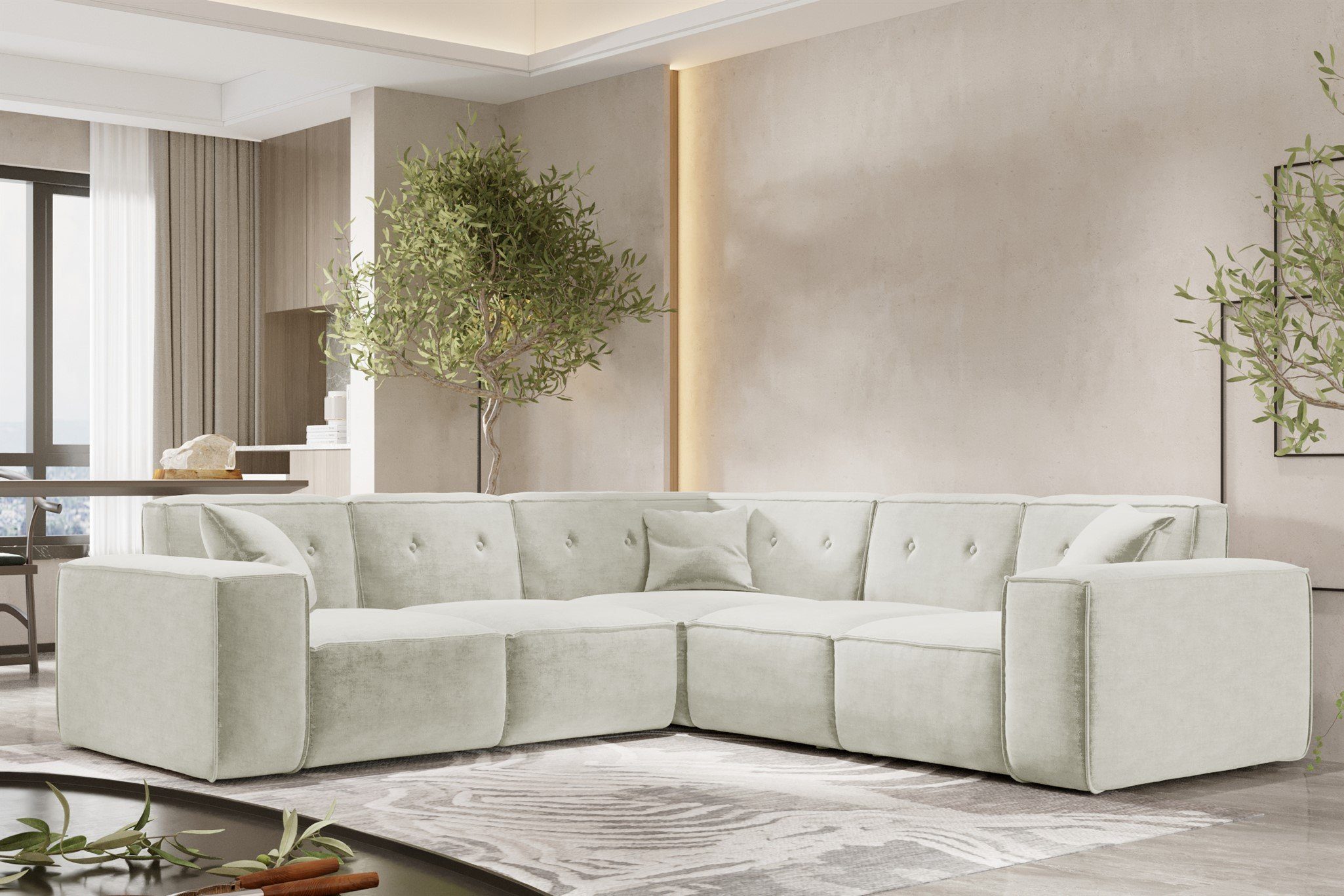 Fun Möbel Ecksofa Designersofa CESINA in günstig online kaufen