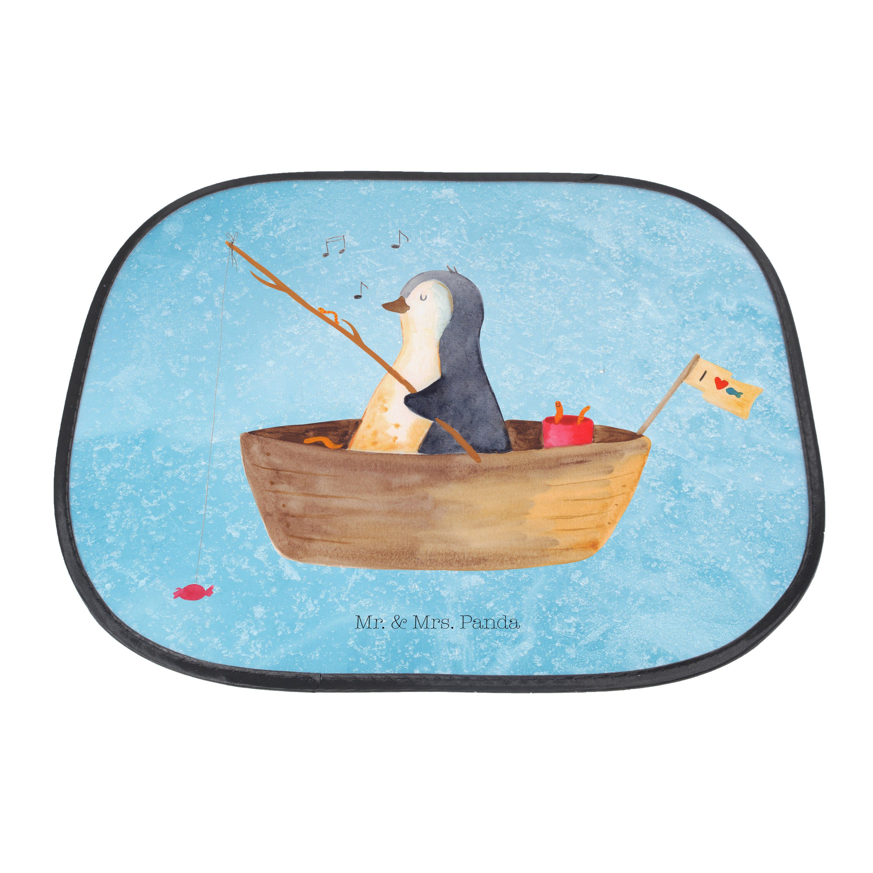 Eisblau & Mrs. - Angelboot Auto, Mr. Sonne, - Sonne Pinguin genießen, Geschenk, Panda, Sonnenschutz Seidenmatt