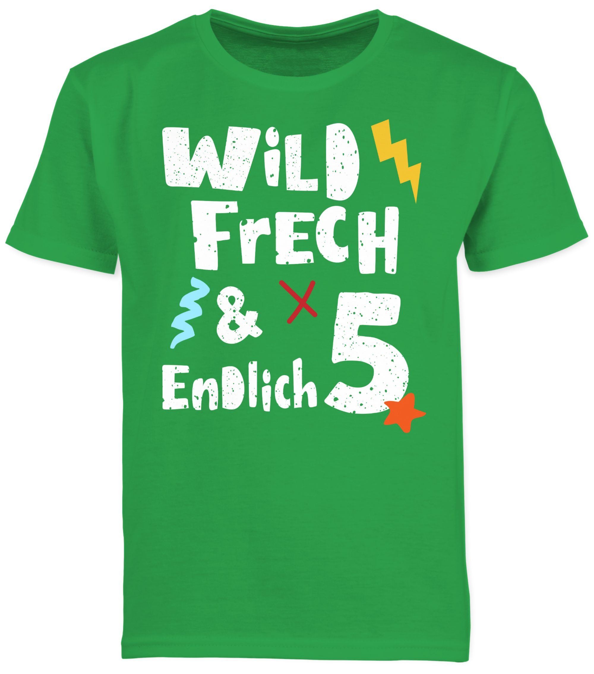 T-Shirt Wild frech und endlich 5 - Fünf Jahre Wunderbar