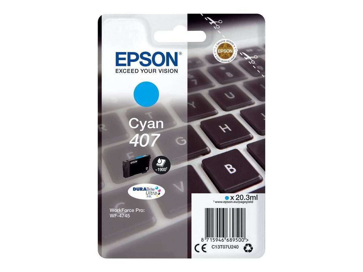 Epson Epson 407 Tastatur Druckerpatrone cyan Tintenpatrone
