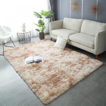 Hochflor-Teppich Teppich Wohnzimmer,Schlafzimmer Flauschiger Teppich,120x160CM, Caterize