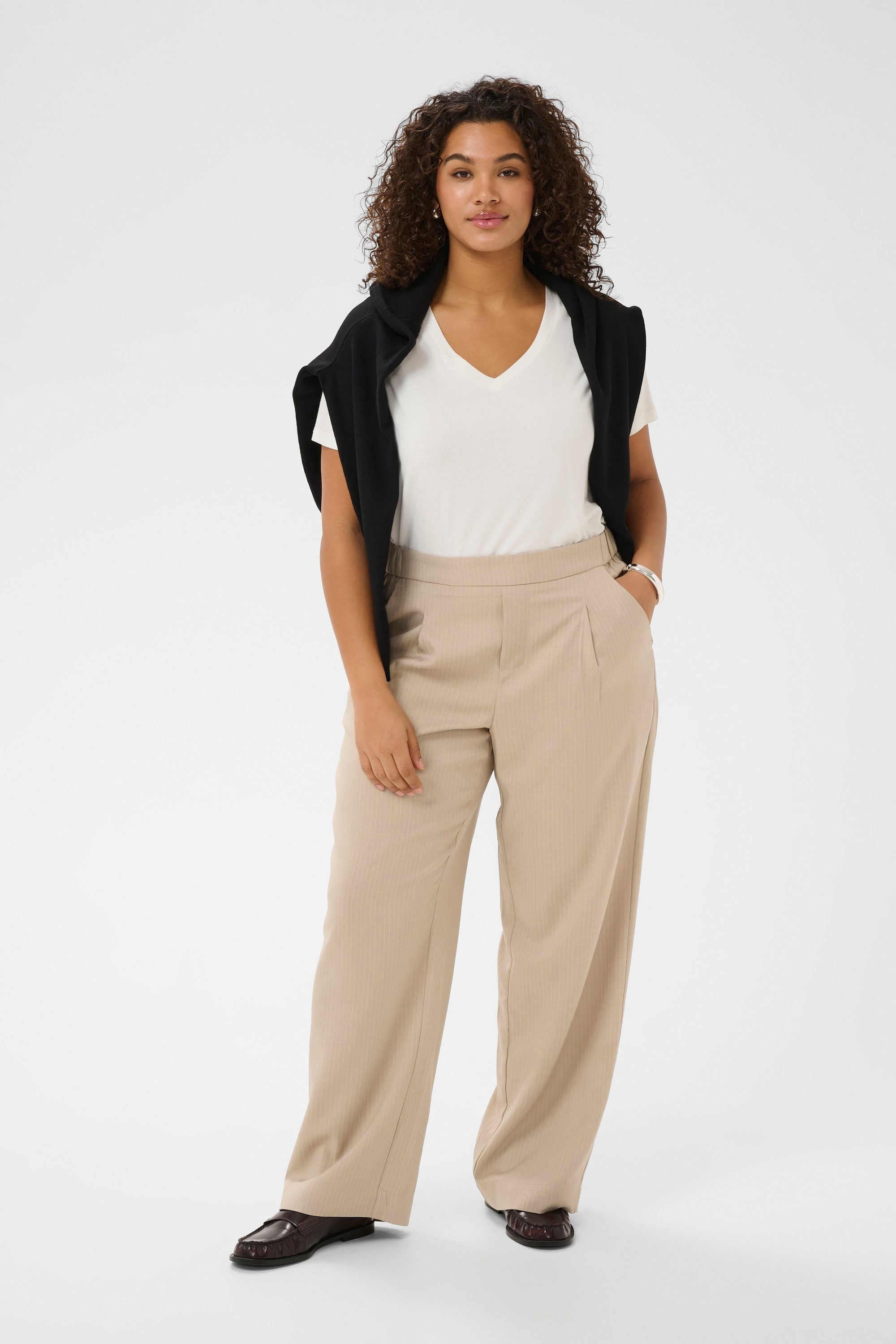 KAFFE Curve Stoffhose Casual Hose KCkiren Große Größen günstig online kaufen