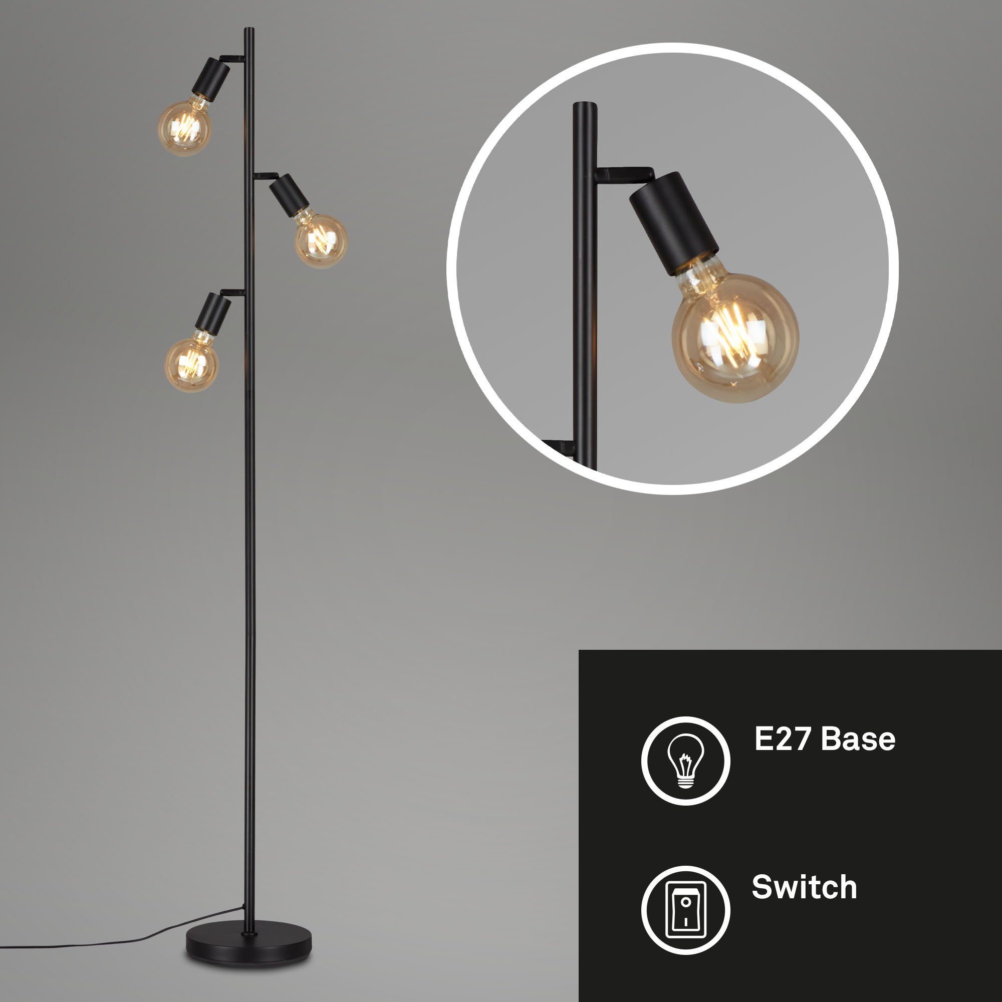 Briloner Leuchten Stehlampe »1387-035«, Stehlampe Stehleuchte Retro Vintage  E27 10W Metall online kaufen | OTTO