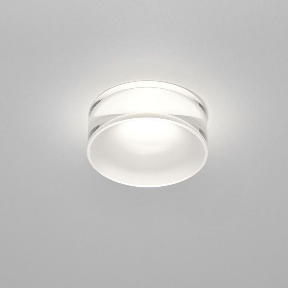 click-licht LED Einbauleuchte LED Deckeneinbaustrahler Ska in Weiß und Transparent-satiniert 9W, keine Angabe, Leuchtmittel enthalten: Ja, fest verbaut, LED, warmweiss, Einbaustrahler, Einbauleuchte