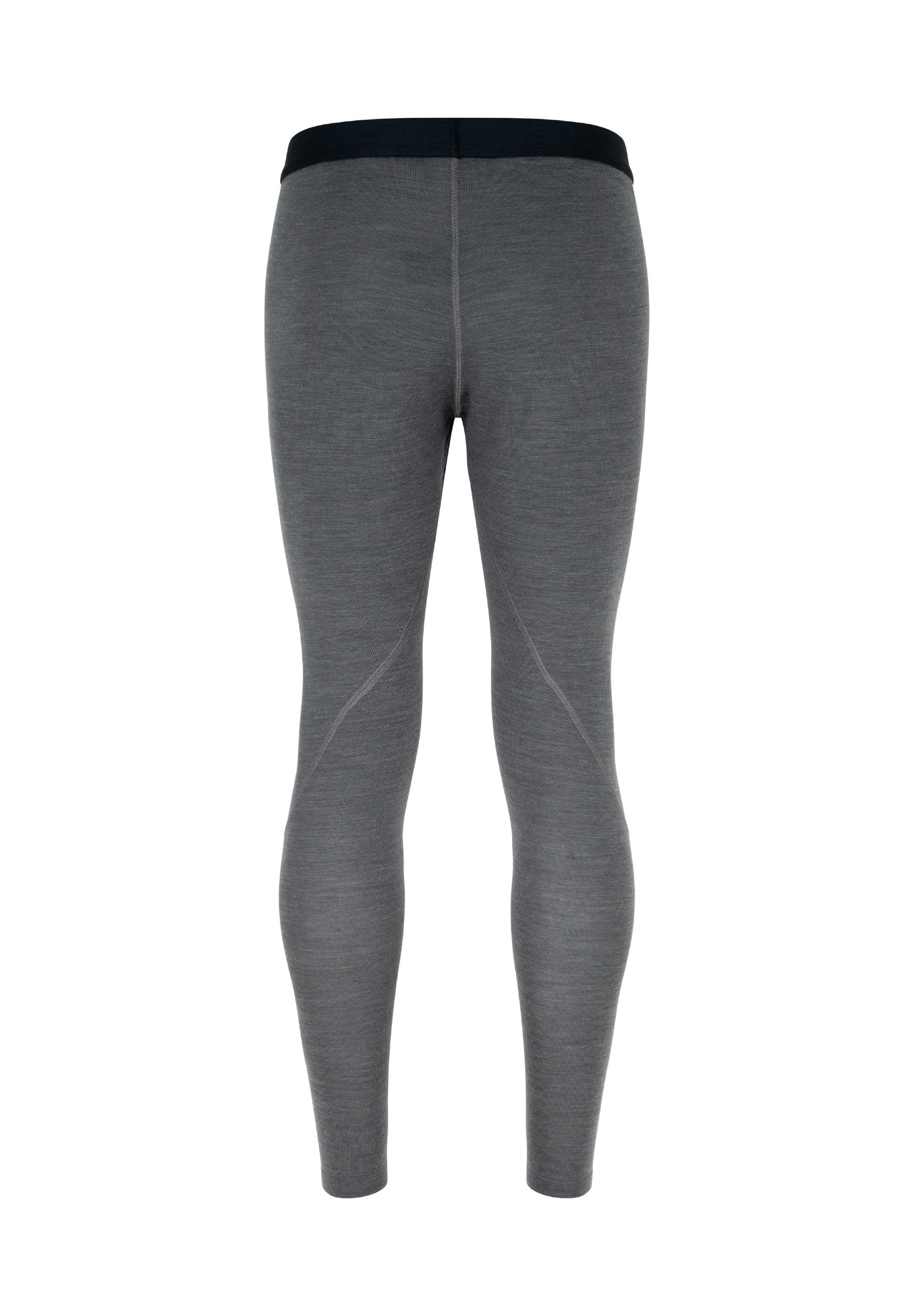 grey ENDURANCE DANISH Herren Funktionshose Merino Temperaturregulierend Thermounterhose dark