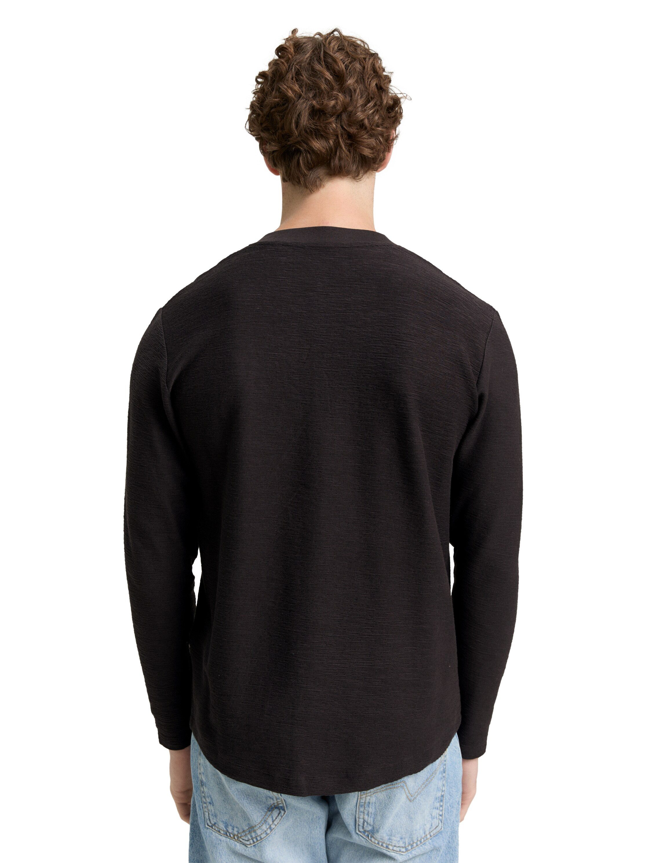 TOM TAILOR Denim Langarmshirt mit Knopfleiste günstig online kaufen