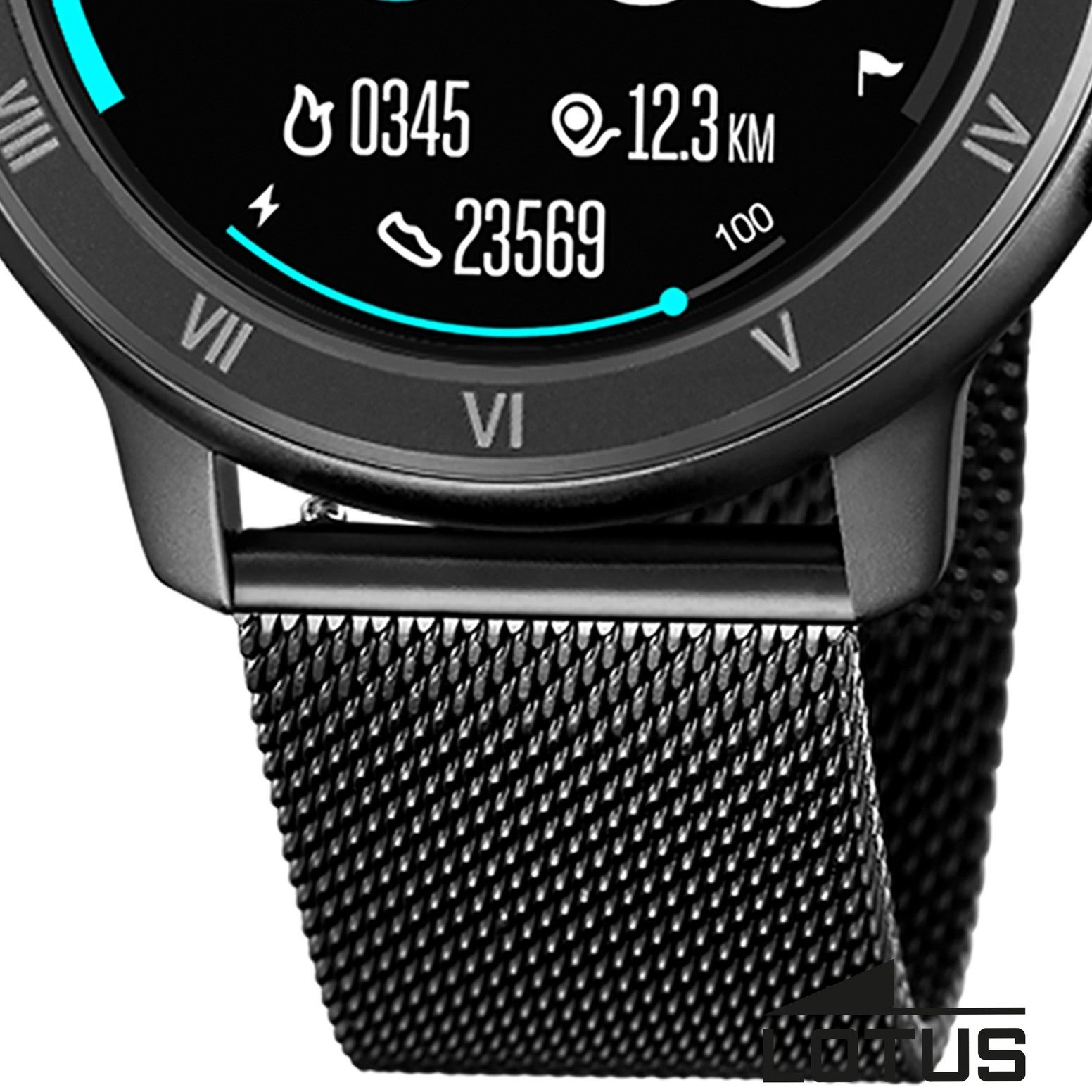 Lotus Lotus Herrenuhr Smartwatch Smartwatch Smartwatch (kompatibel ab Android 5.1+ und IOS 8.0), Digital, Herren Smartwatch rund, groß (ca. 44mm), Edelstahl