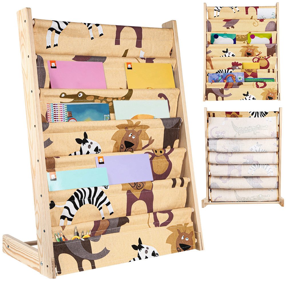 Bücherregal Kinder Bücherregal, 6-stöckiges Kinderregal für Kinder Holz