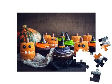 puzzleYOU Puzzle Lustig-gruseliges Halloweengebäck, 48 Puzzleteile, puzzleYOU-Kollektionen Kuchen, Festtage, Essen und Trinken