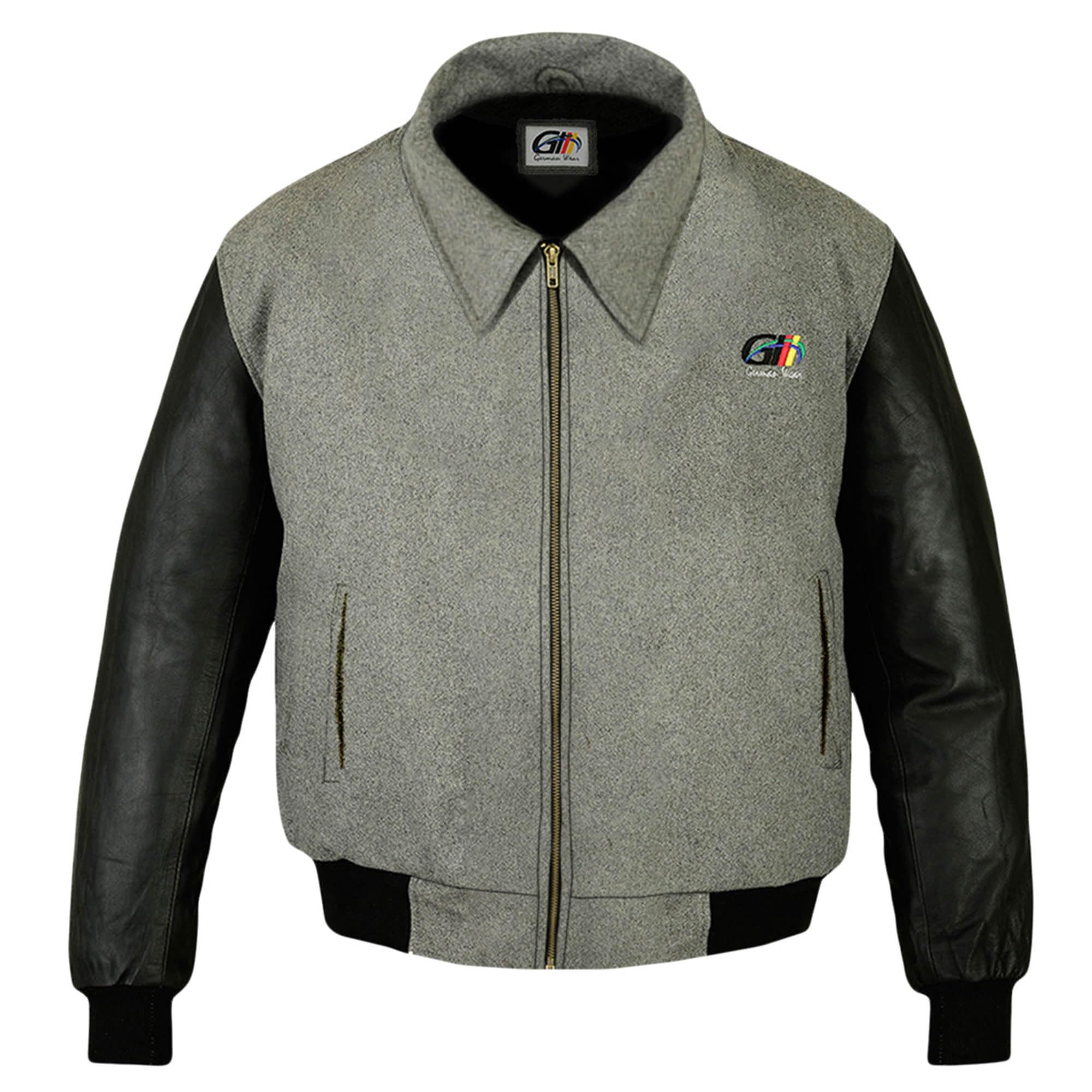 German Wear Collegejacke CJ001 Collegejacke Wolljacke mit Lederärmeln günstig online kaufen