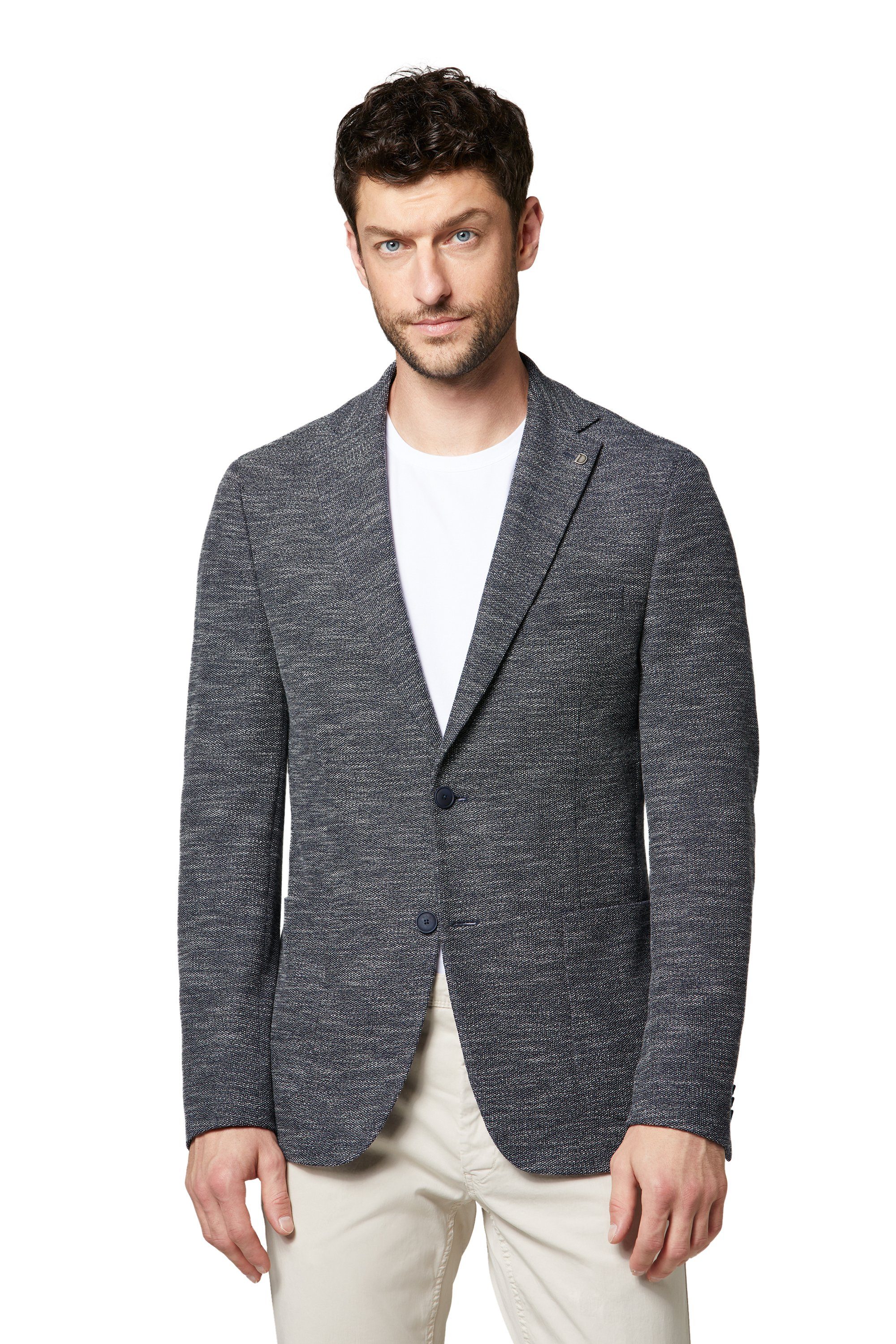 Digel Anzugsakko Edward-ST (1-tlg., Jersey) Abnehmbarer Revers-Pin