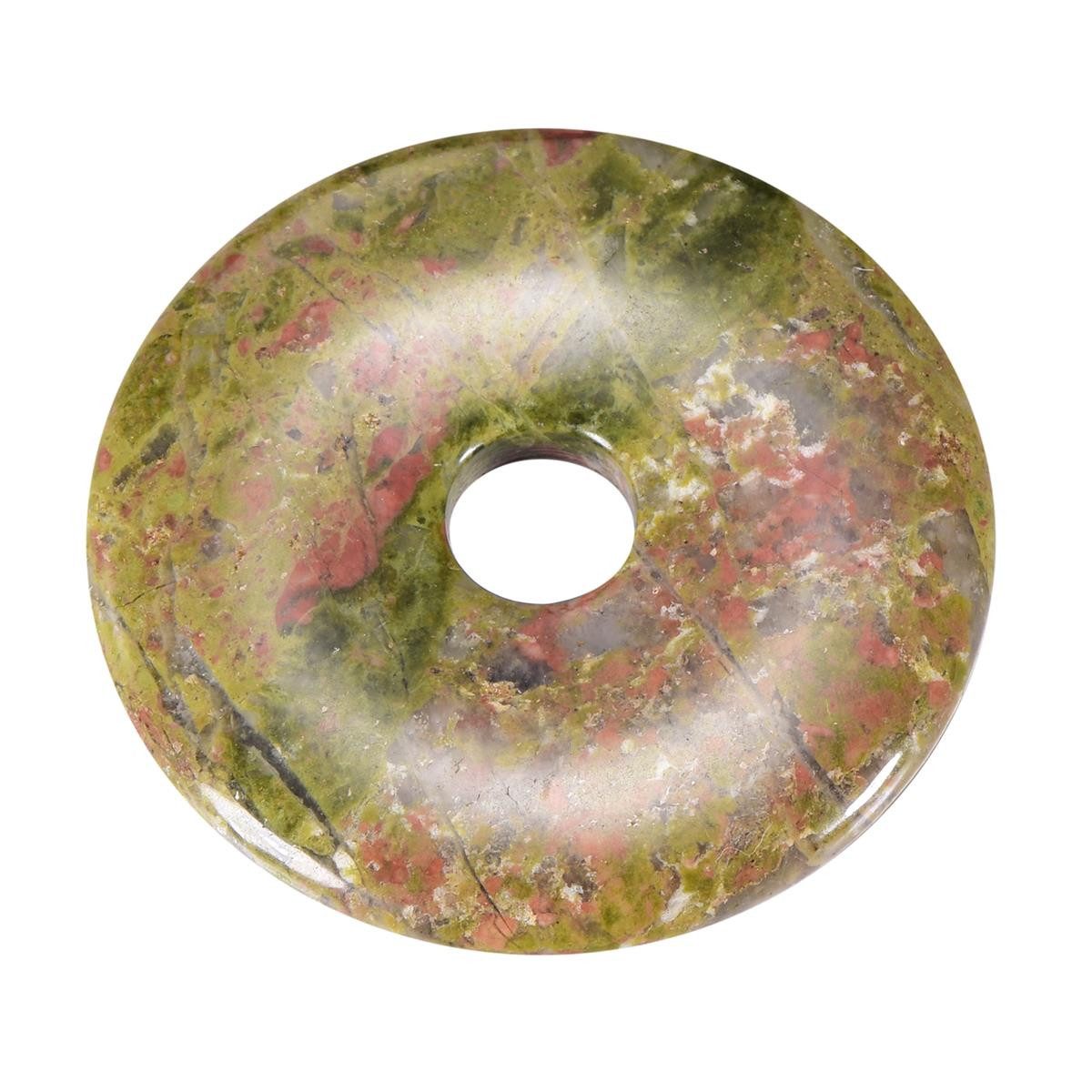 Morella Kette mit Anhänger Morella Damen Halskette 80 cm mit Donut Edelstein Anhänger (1-tlg), Damenkette mit Edelstein, Chakra, im Samtbeutel