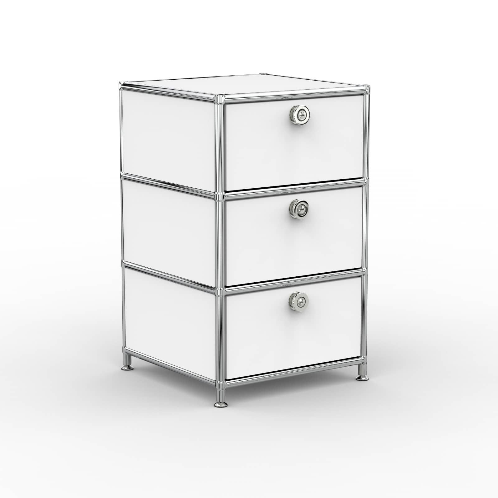 Versee Aktenschrank Büro-Standcontainer, Metall, 40cm, 3 Schubladen, Farbauswahl (Schubladencontainer für Büro und Home-Office, 1 Standcontainer) Robust und langlebig, 50kg belastbar