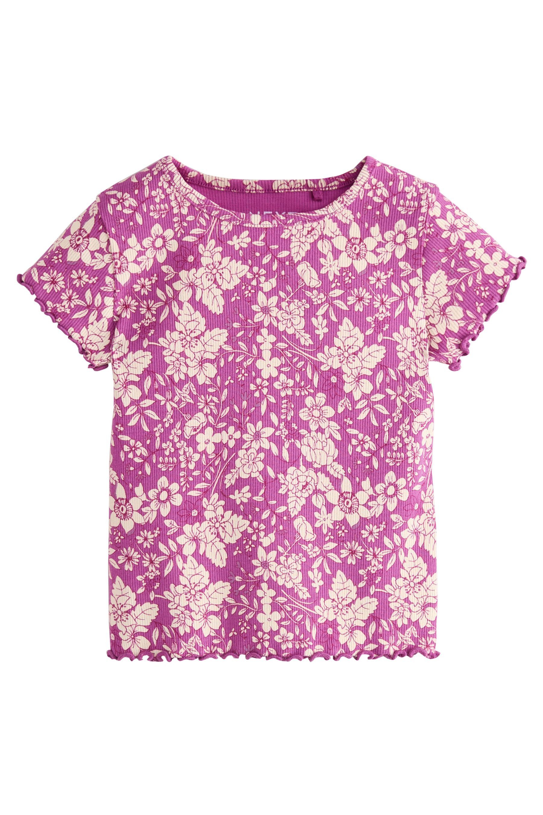 Next T-Shirt Kurzärmeliges, geripptes T-Shirt (1-tlg)