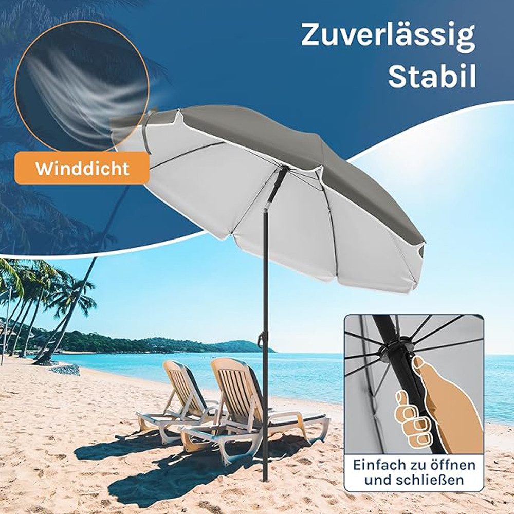 Woltu Sonnenschirm, UPF 50+, Balkonschirm φ135/155/175 cm, günstig online kaufen