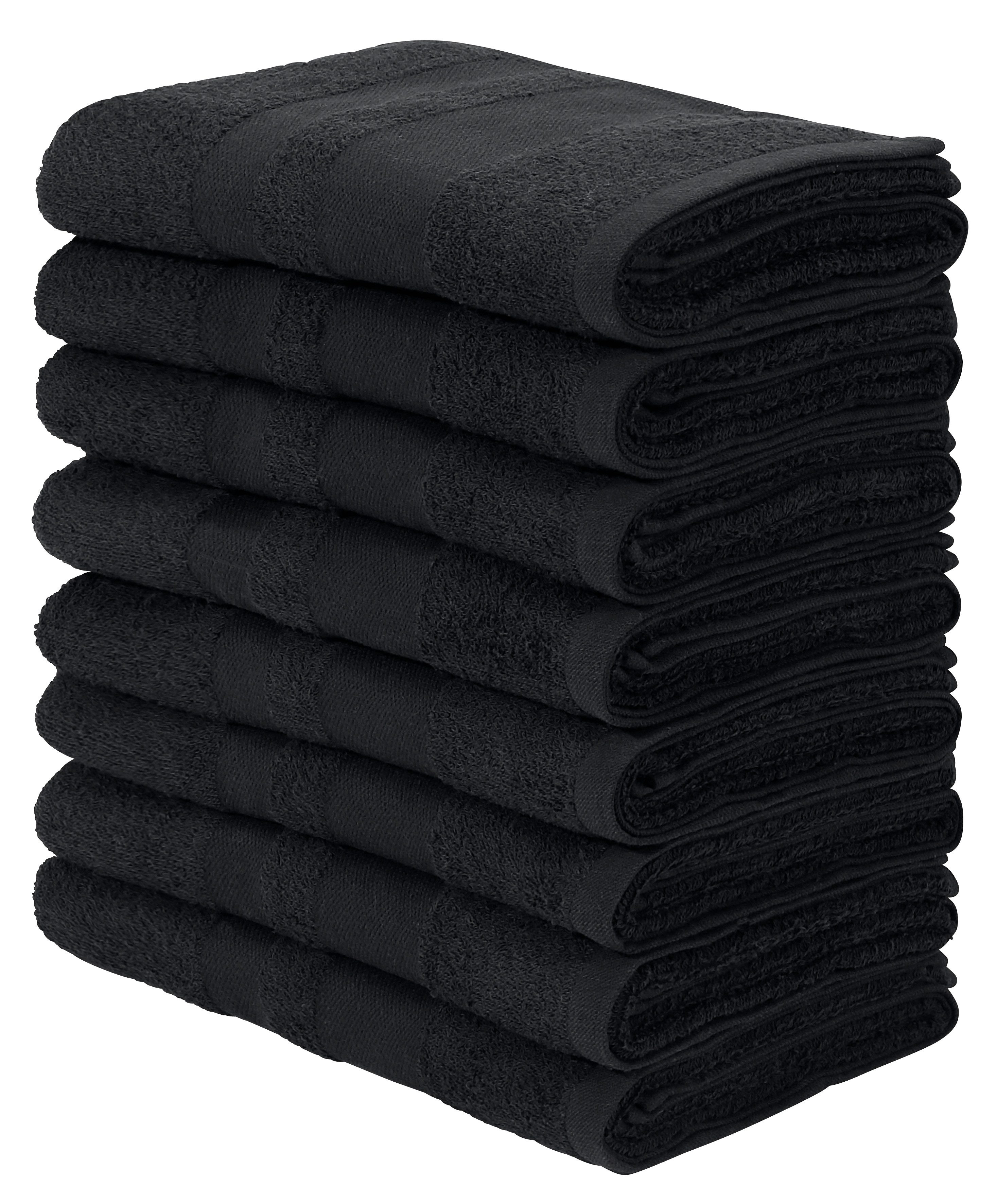 OTTO home Handtücher Vanessa, 8 Handtücher, 50x100cm, in Standard- und Premium-Qualität, Walkfrottee (Set, 8-St), Handtücher mit Bordüre, 100% Baumwolle, einfarbig, weich