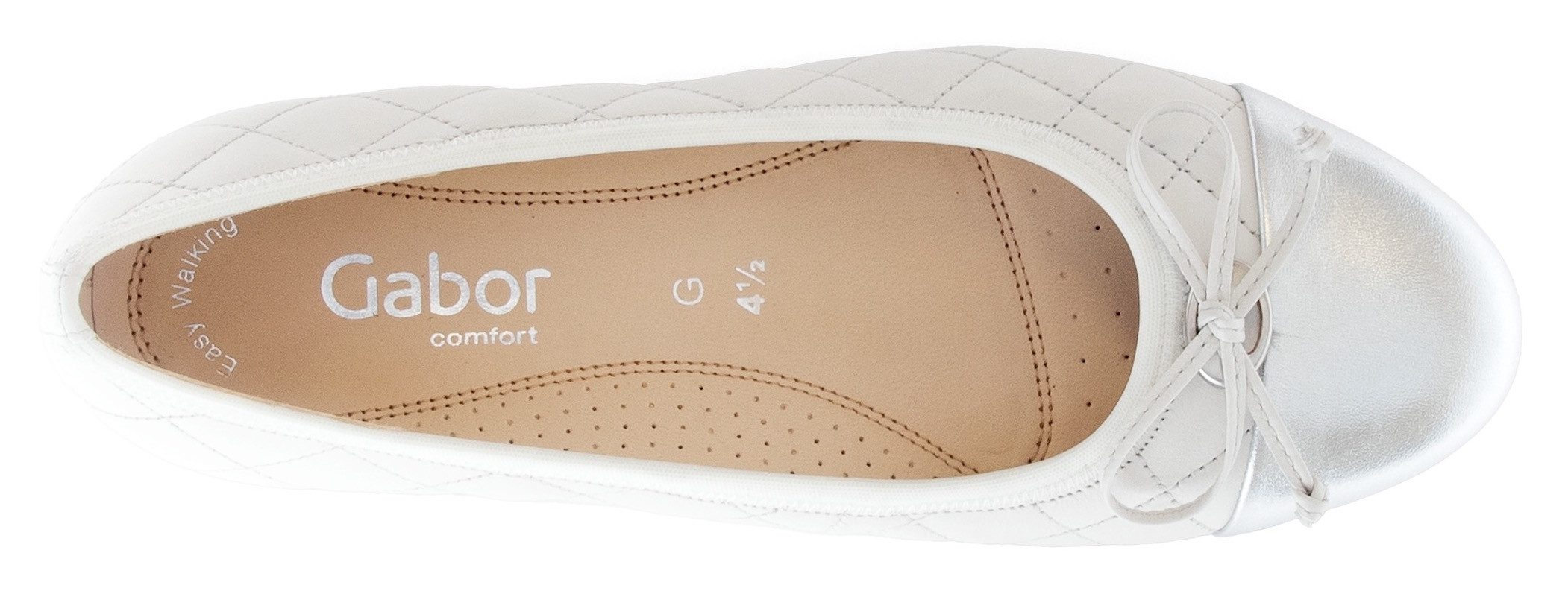 Gabor Florenz Ballerina, Halbschuh, Schlupfschuh, Businessschuh, Ziersteppungen, Weite G