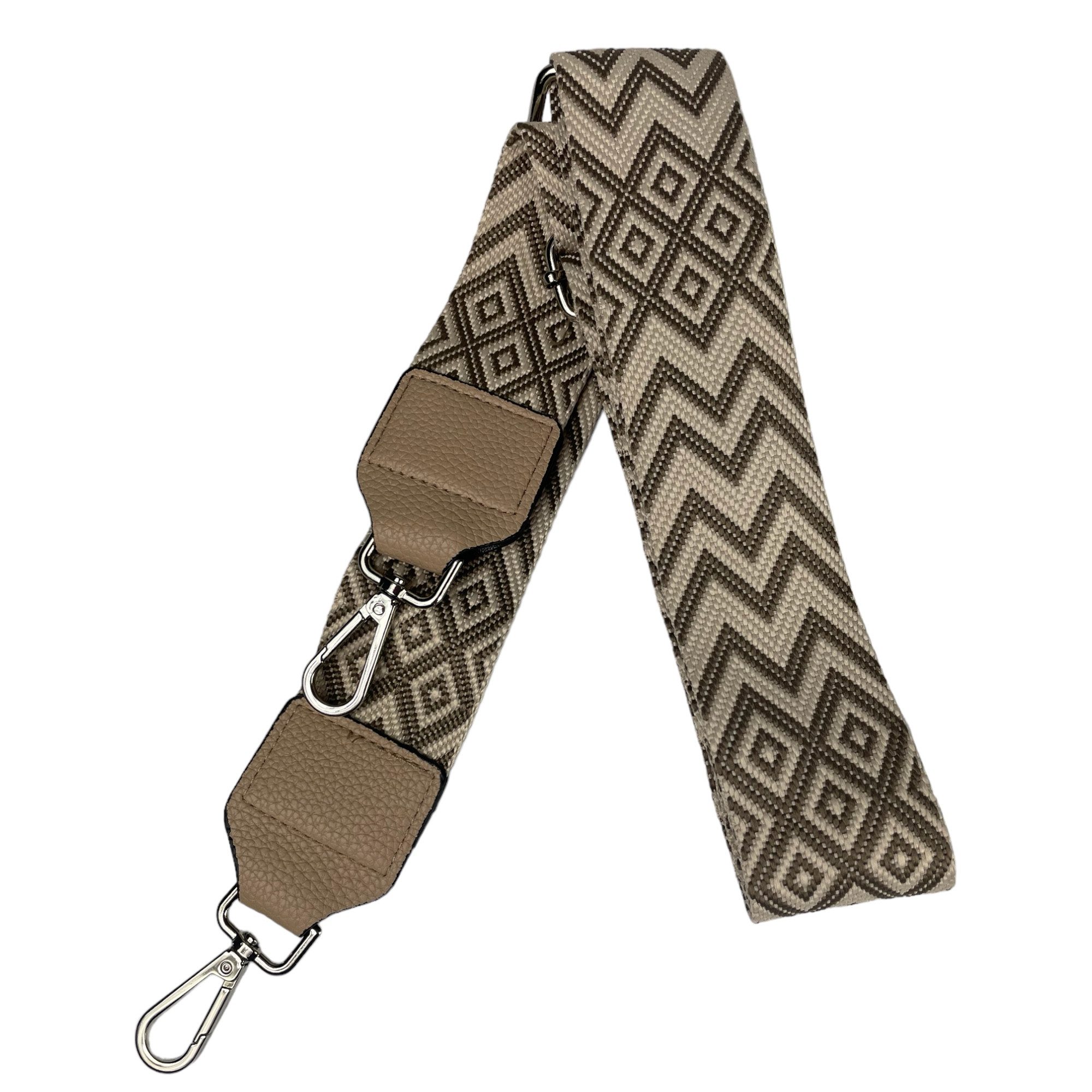 Taschen4life Umhängetasche moderne Bauchtasche Brusttasche Gürteltasche, CrossBody Bag, Bodybag Schultertasche, breiter Muster Stoffgurt/Umhängeband