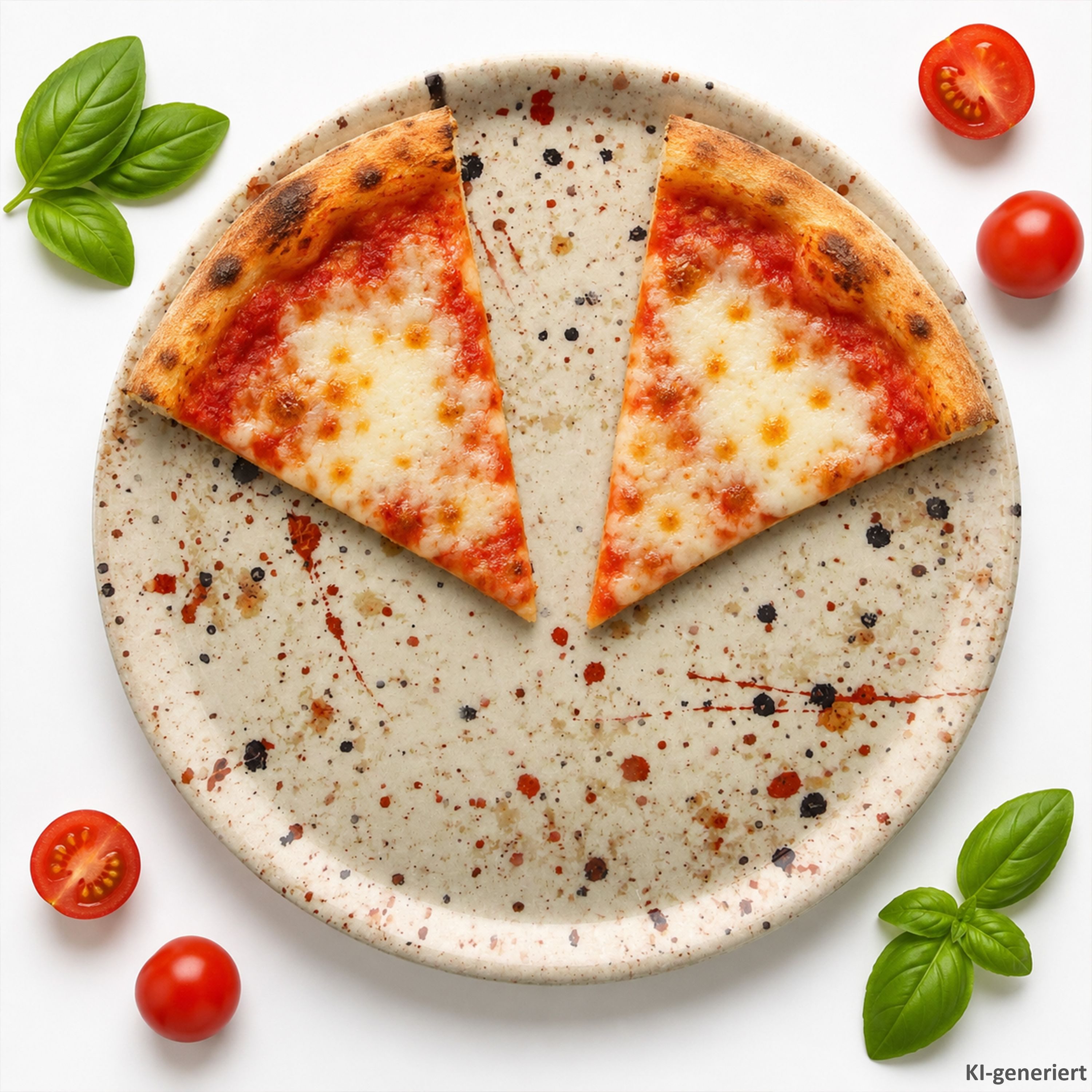 MamboCat Pizzateller Pizzateller Granito Ø31,5cm XL-Teller eine Personen 3D Steinoptik