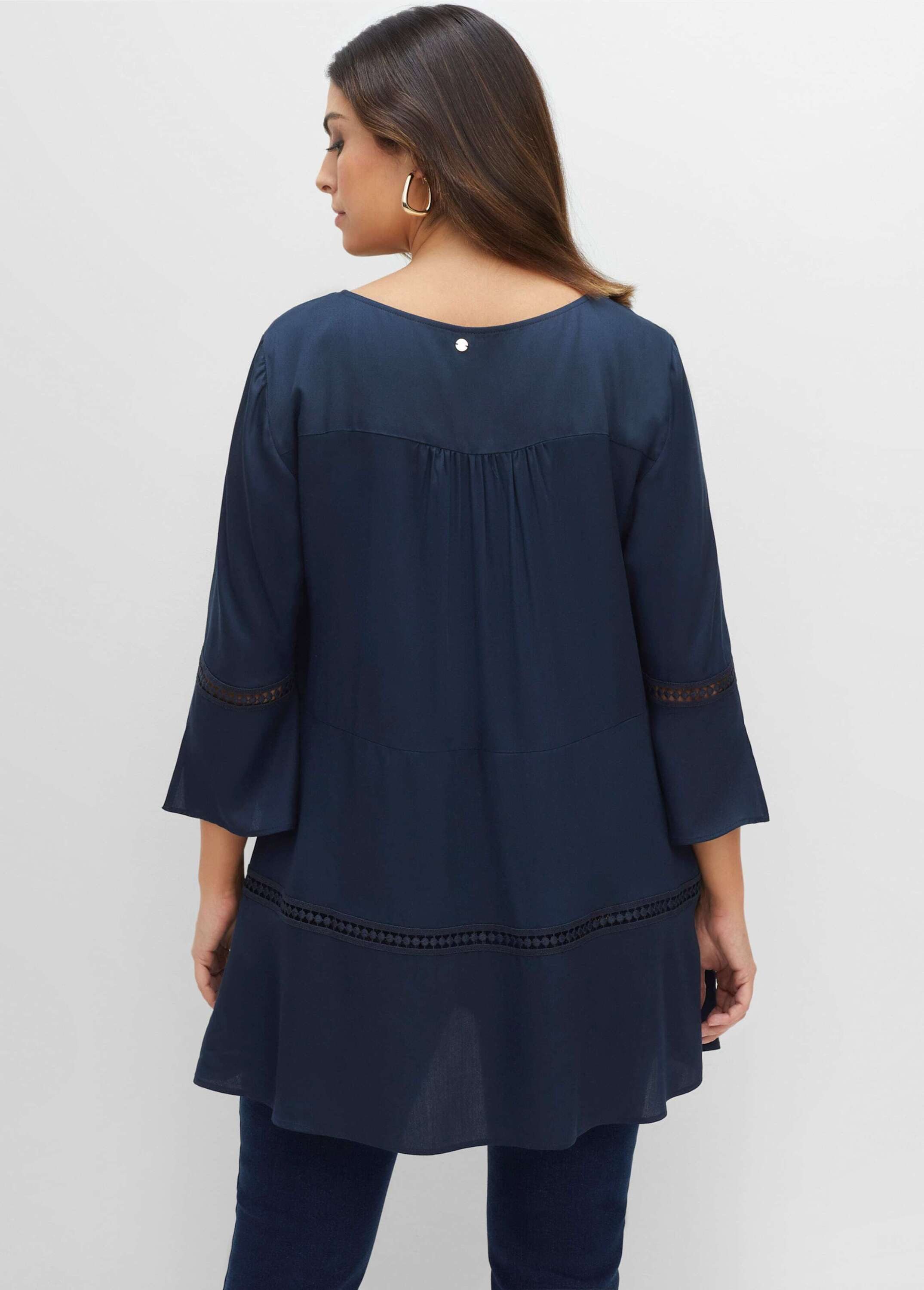 Sheego Klassische Bluse Tunika 3/4-Arm günstig online kaufen
