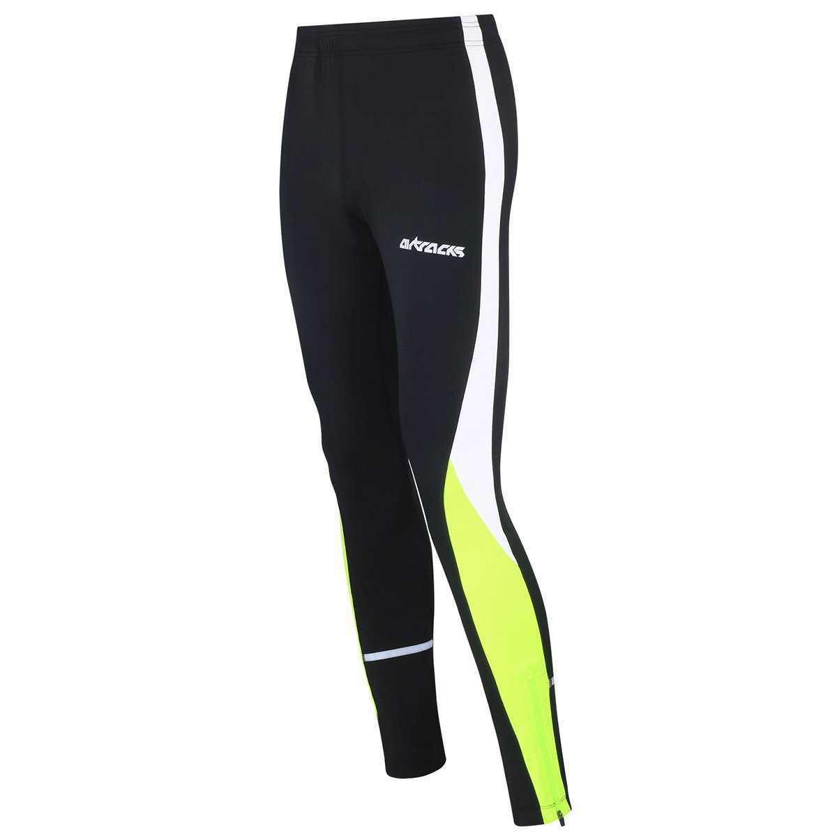 mit Airtracks Lang warme bei kaltem M S Herren Xl Thermo Wetter L schwarz-neon « » XXXL Lauftights XXL Laufhose Sporthose Thermoqualität, Funktions