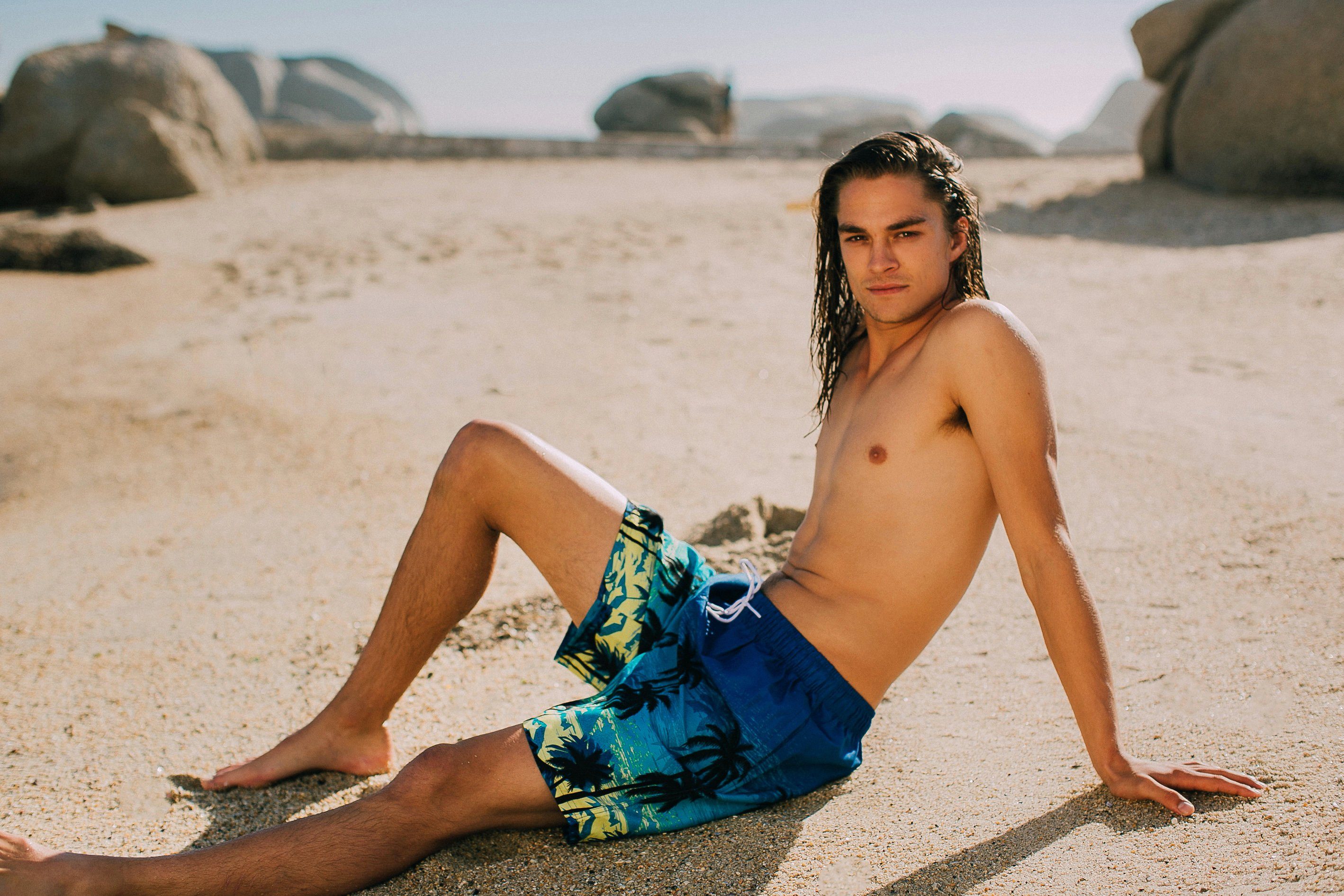 Luvanni Badehose Badehose Herren Schnelltrocknende Badeshorts Boardshorts Badeshorts mit Eingriffstaschen