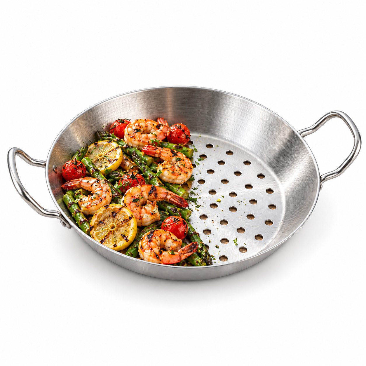 CHG Grillpfanne Eisenpfanne chg Grillpfanne Ø28cm 2 Griffe induktions +, Metall