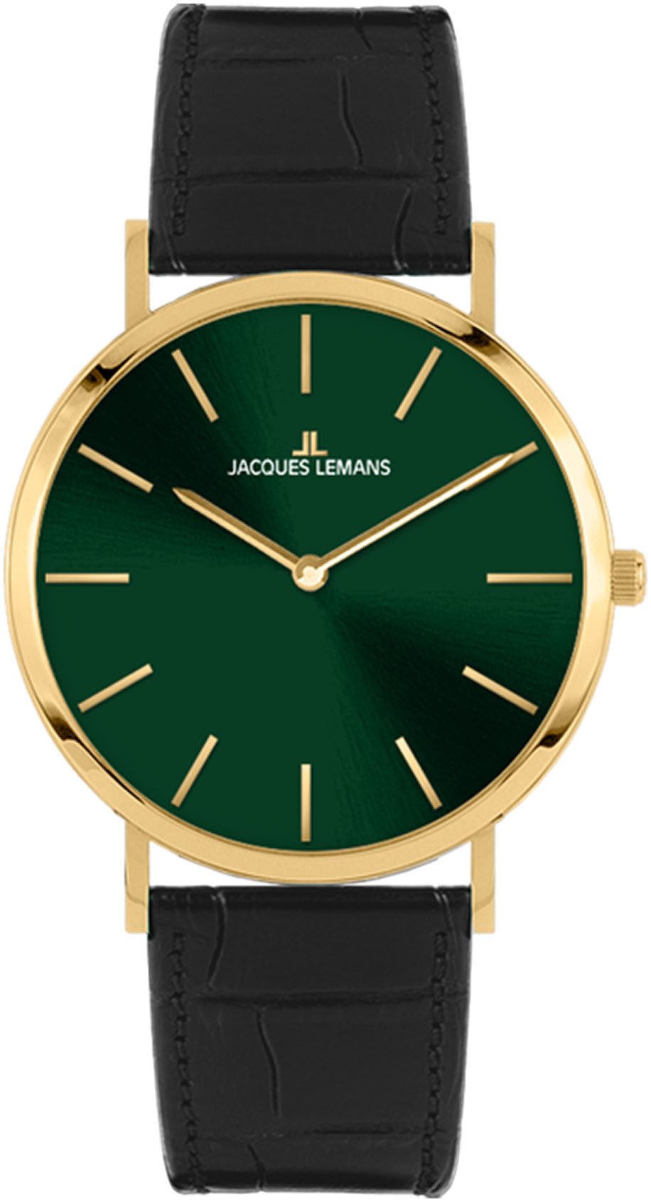 Jacques Lemans Quarzuhr Nizza 1-2172G, Armbanduhr, Damenuhr, Lederarmband, günstig online kaufen