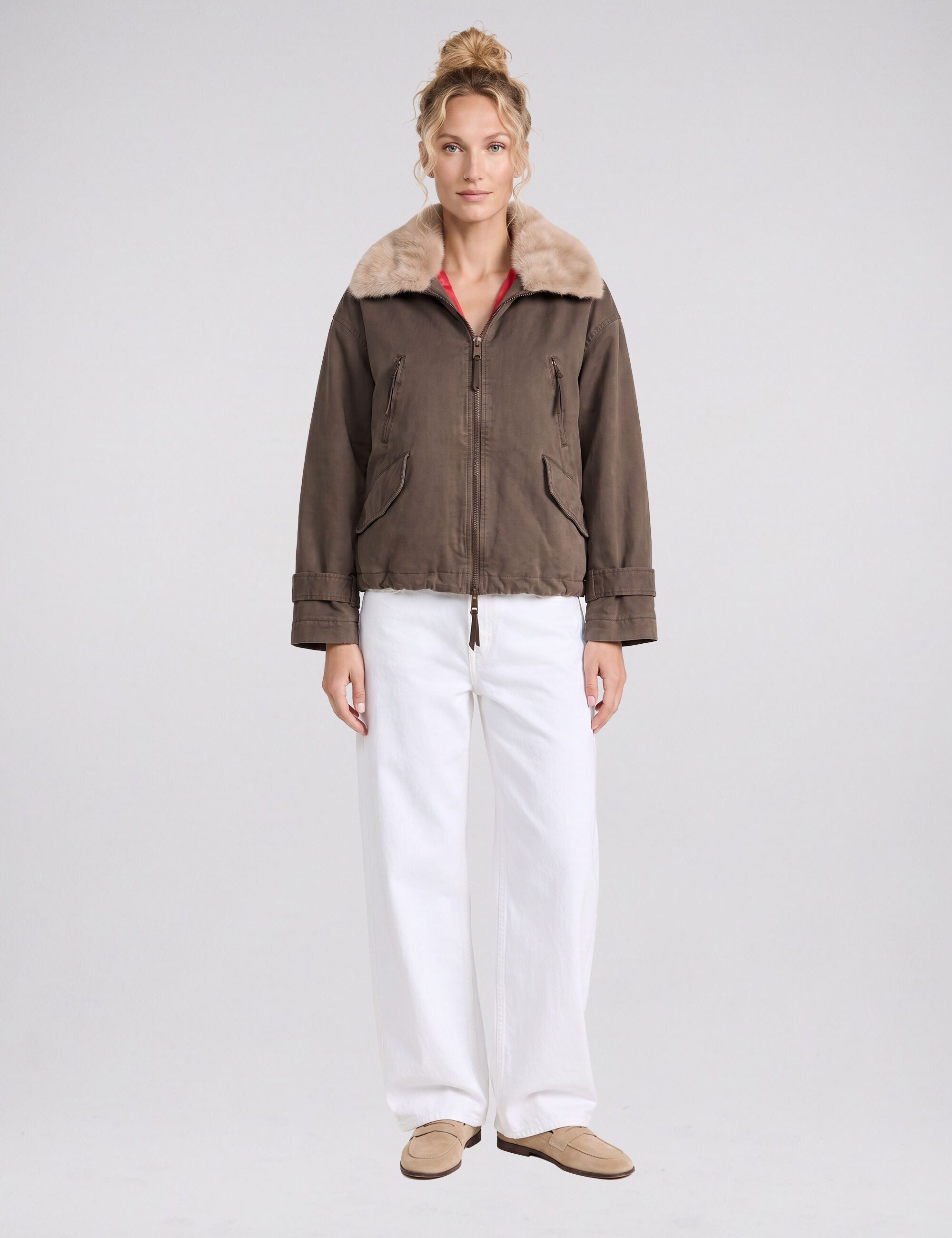 Blonde No.8 Winterjacke TYRA II mit Kunstfell-Kragen
