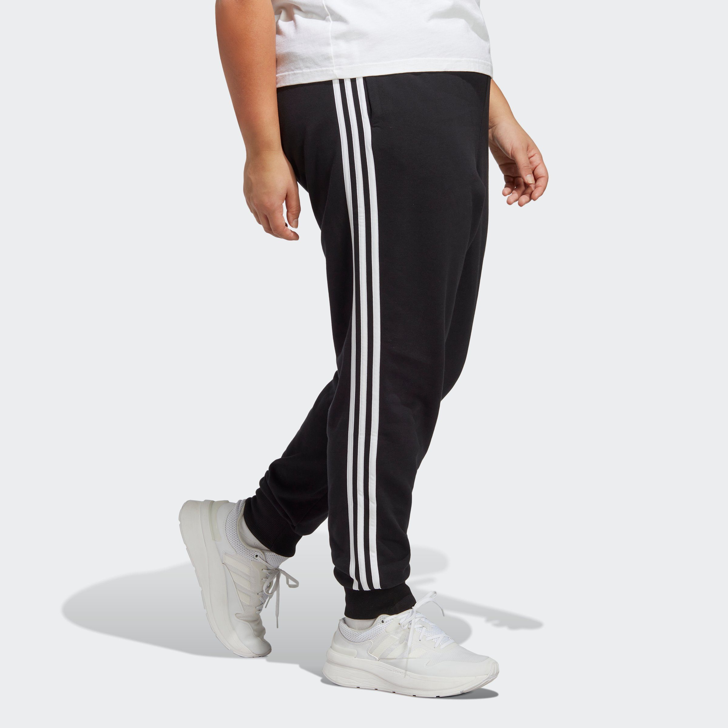 adidas Sportswear Sporthose ESSENTIALS 3STREIFEN FRENCH TERRY CUFFED HOSE (1 -tlg), Eine superbequeme Hose aus French