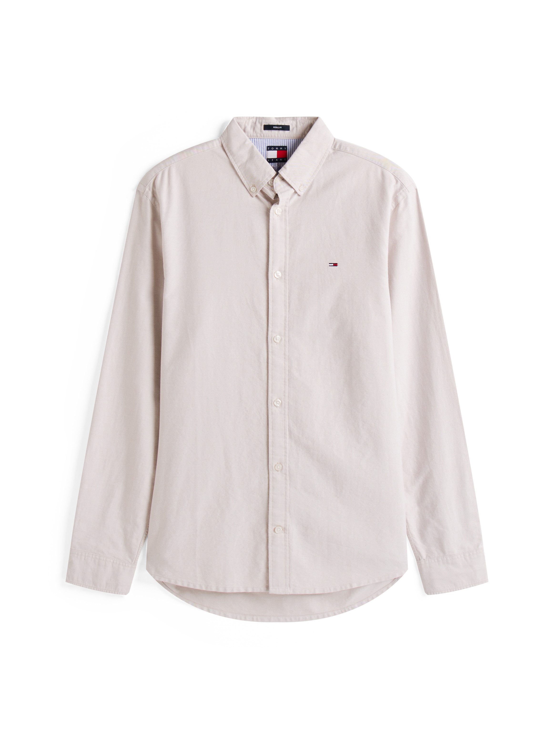 Tommy Jeans Langarmhemd TJM REGULAR OXFORD mit Rundhalsausschnitt, Button-down-Kragen