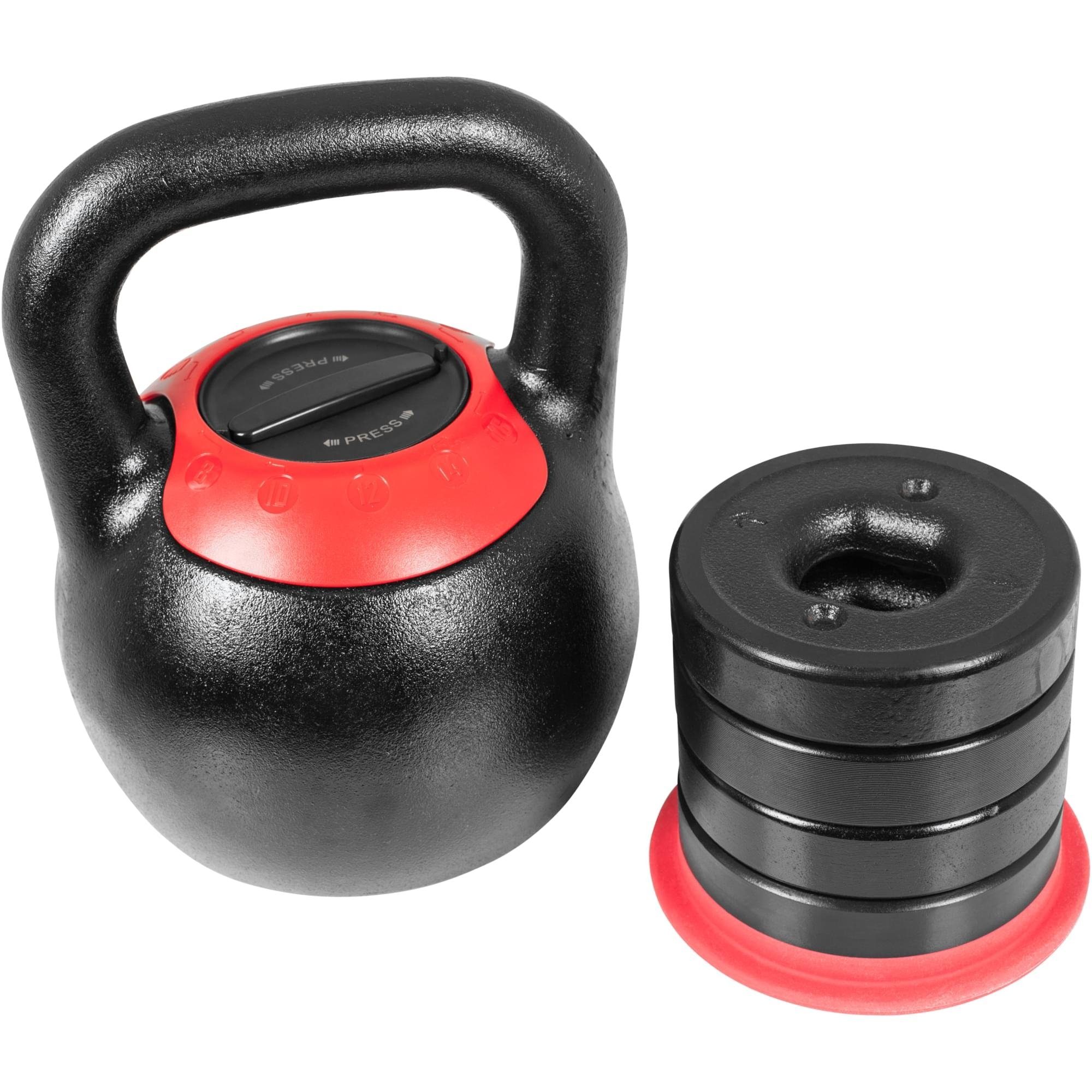 GORILLA SPORTS Kettlebell Kettlebell verstellbar 8 - 16 kg / 16 - 24 kg