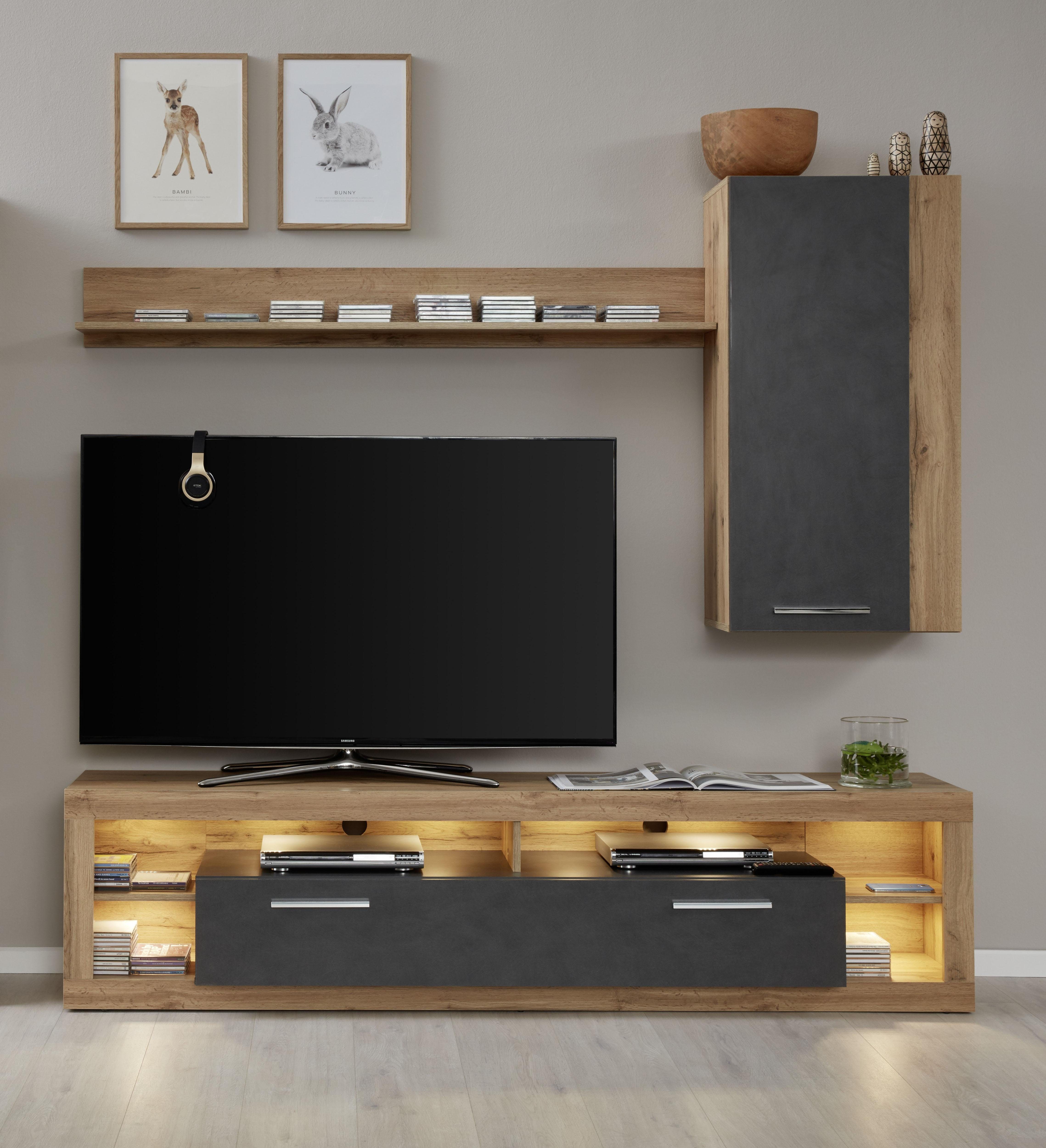 trendteam Wohnwand »Rock«, (Set, 3-tlg) - trendteam