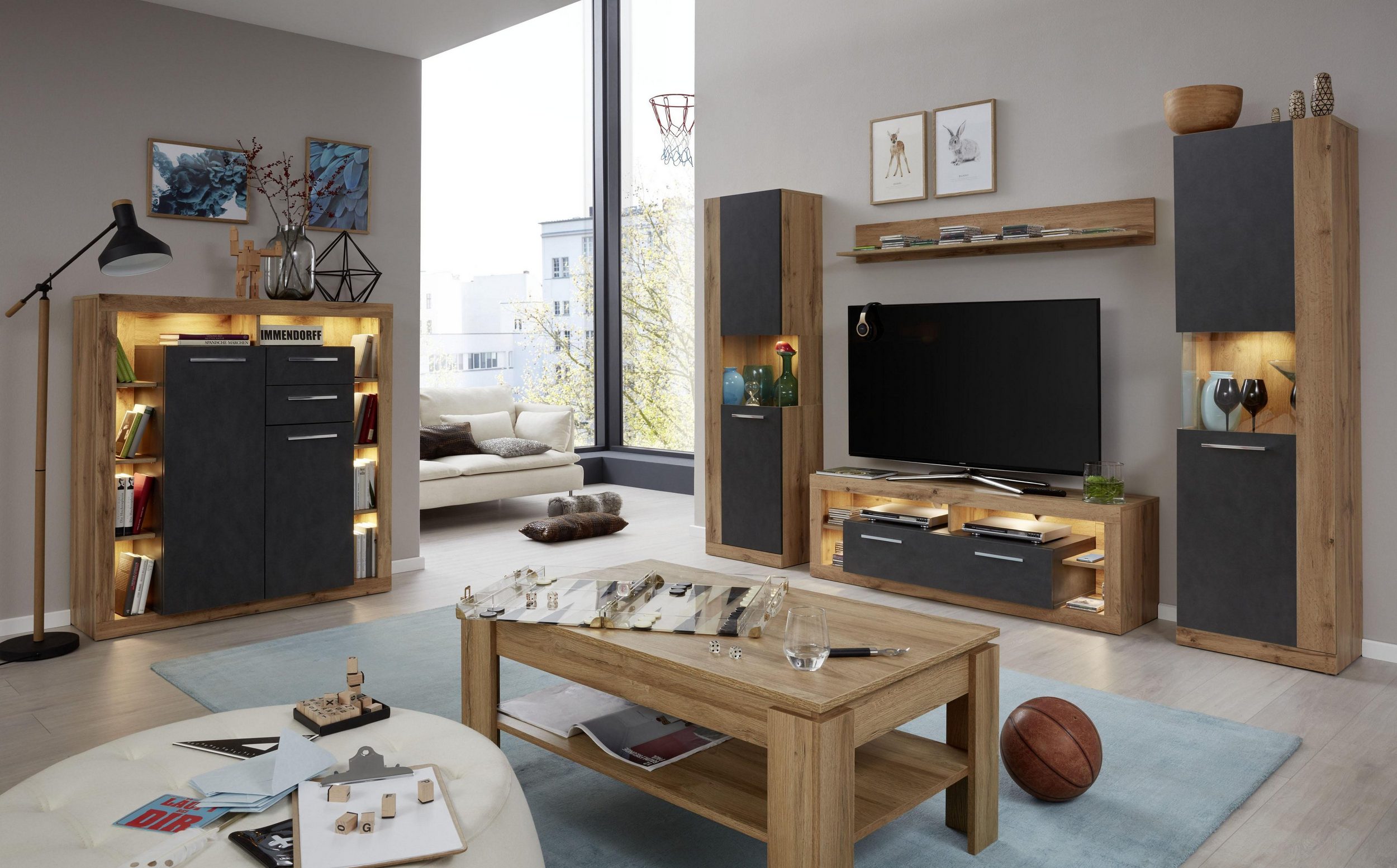 TRENDTEAM Vitrine ROCK - Einrichtungsbeispiel