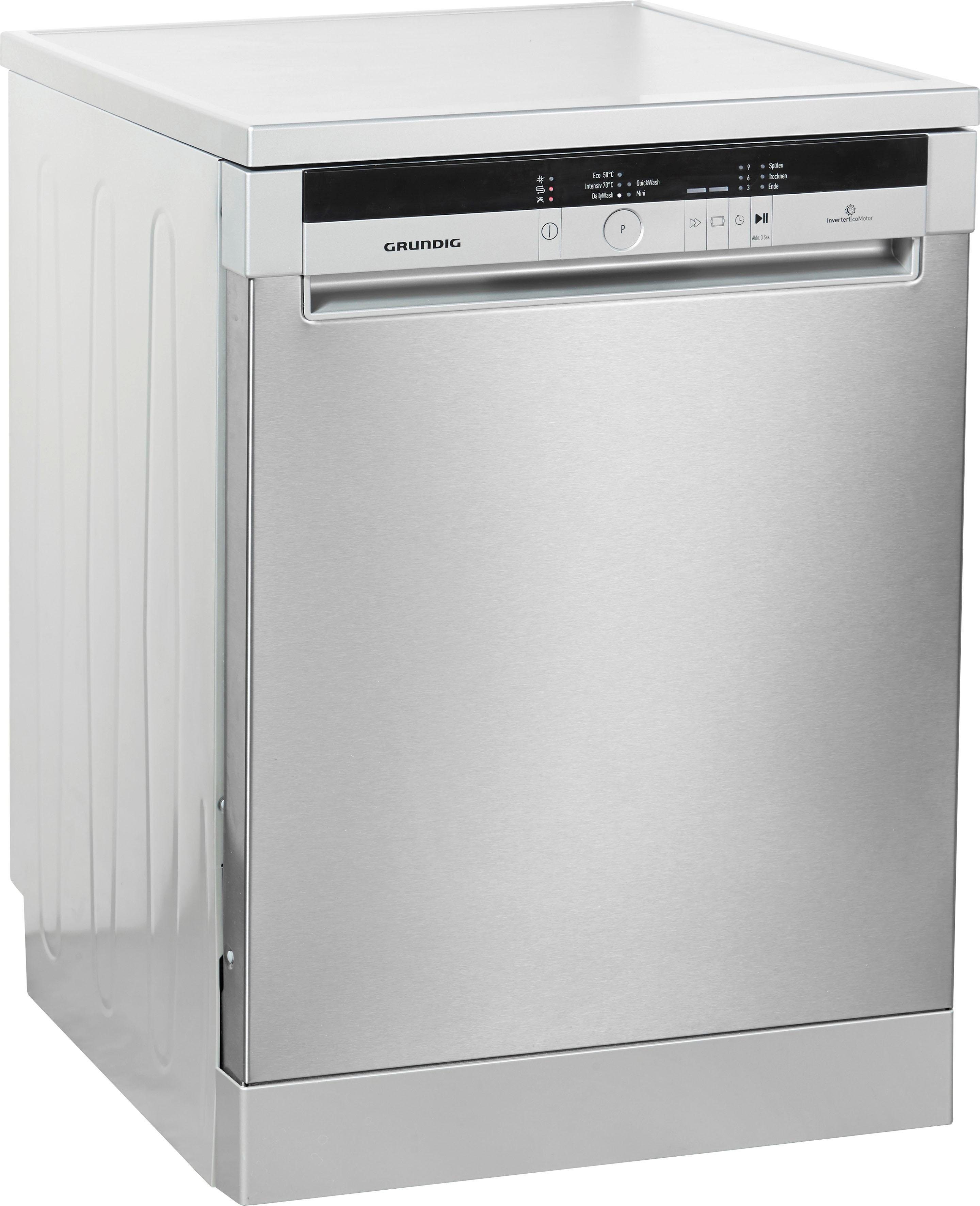 Grundig Standgeschirrspüler GN 11O25X, GNF11O25X, 9,5 l, 14 Maßgedecke - Grundig