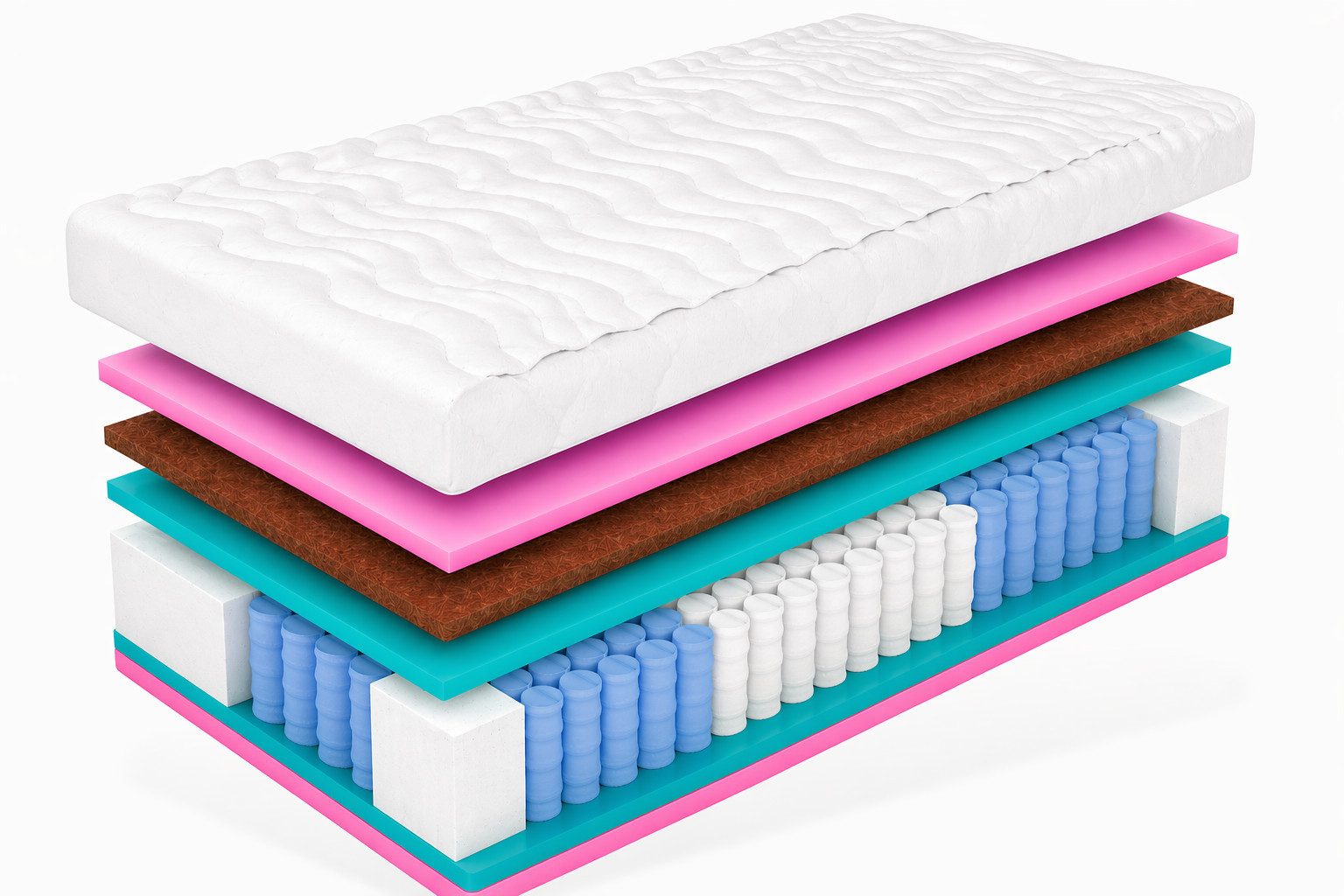 Taschenfederkernmatratze Folyesco, 90x200, 140x200 cm & weitere Größen, MARPUR, 26 cm hoch, 7 ergonomische Liegezonen, orthopädisch, H3/H4 Wendematratze