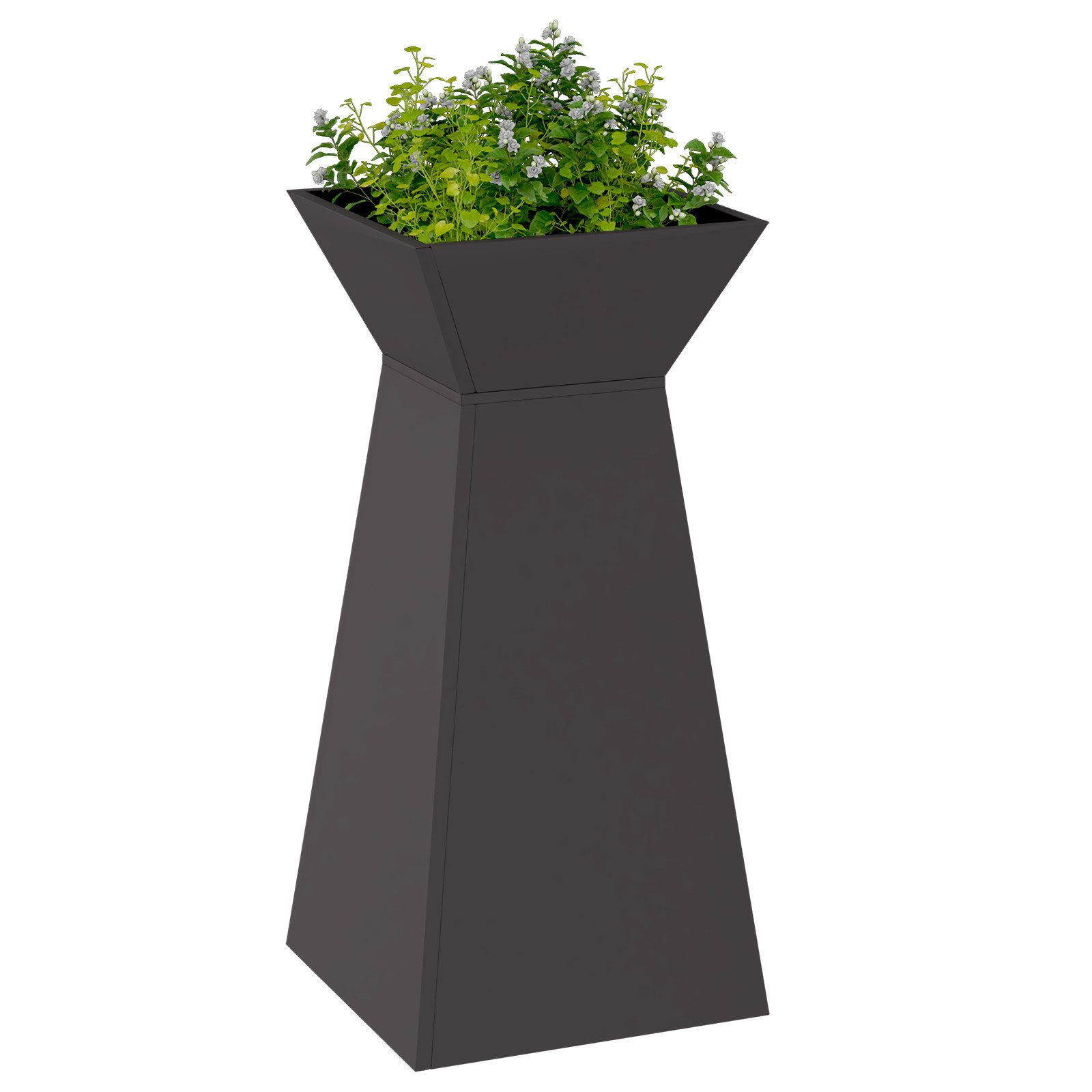 vidaXL Blumentopf Pflanzenständer Schwarz Kunststoff 35 günstig online kaufen
