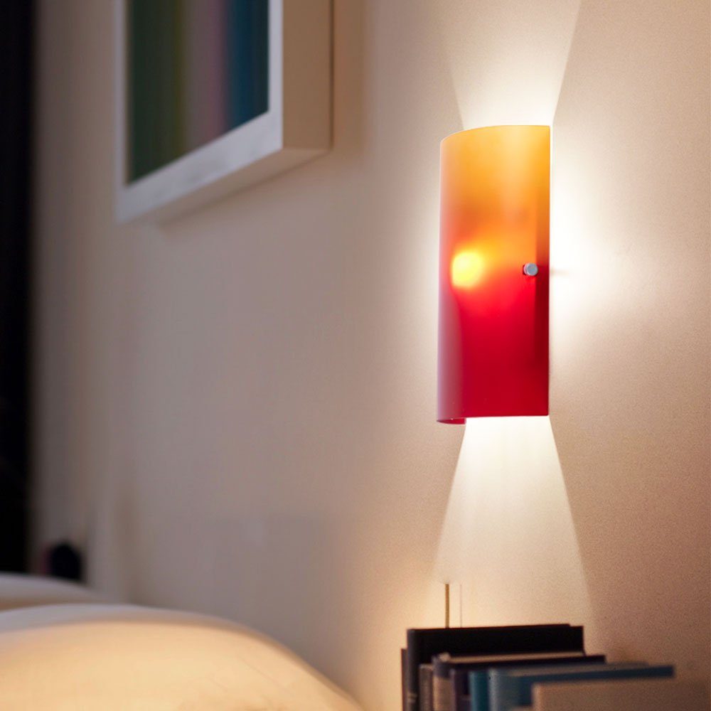 E14 Hochwertige IP20 Leuchtmittel Strahler rot nicht EGLO Wandleuchte, orange Glas Beleuchtung Wand inklusive, Leuchte
